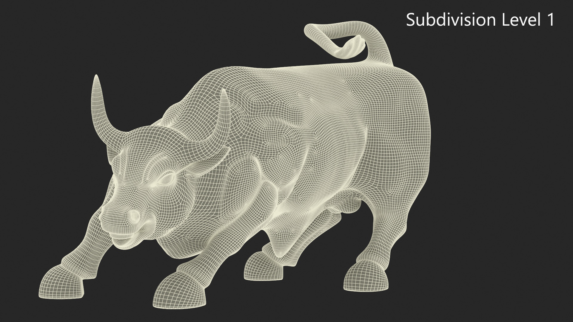 3D model Wall Street Charging Bull Sculpture