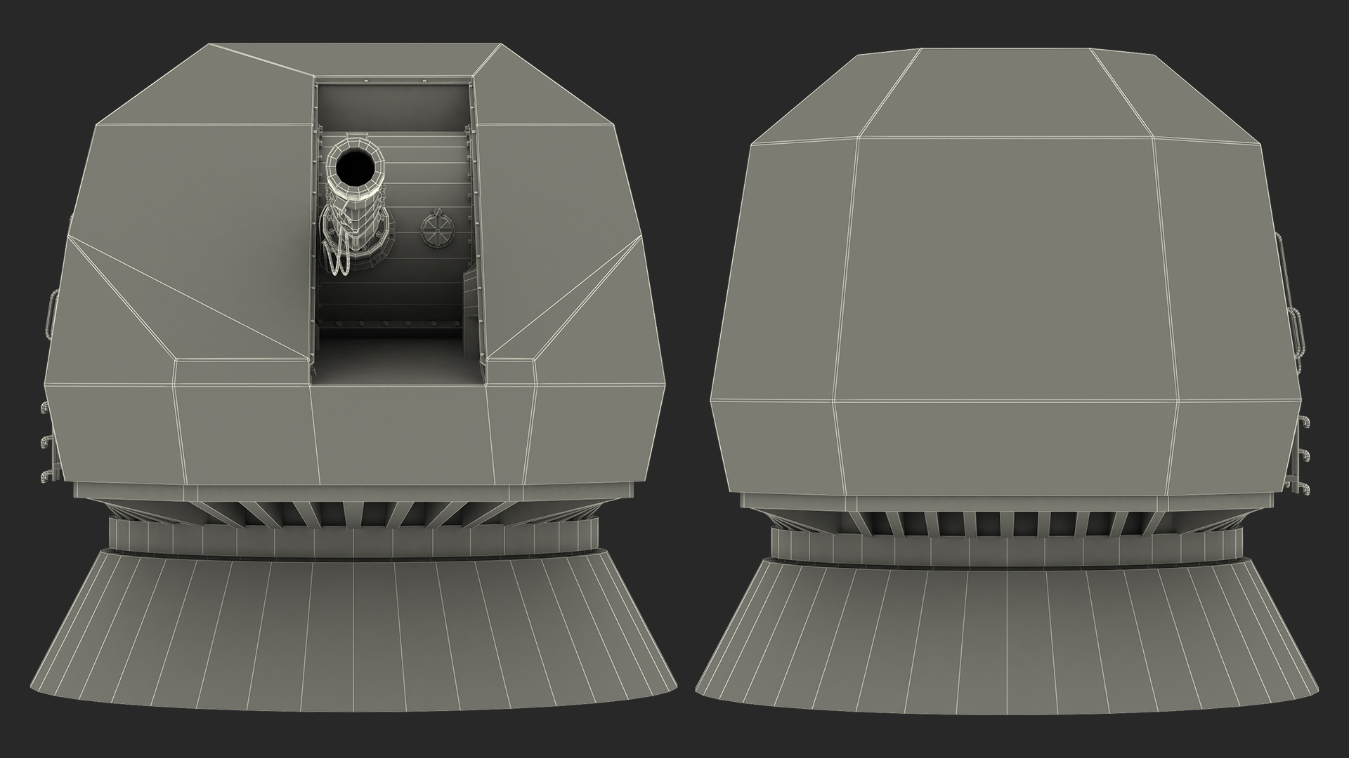 A192M 130 mm Naval Gun System 3D model