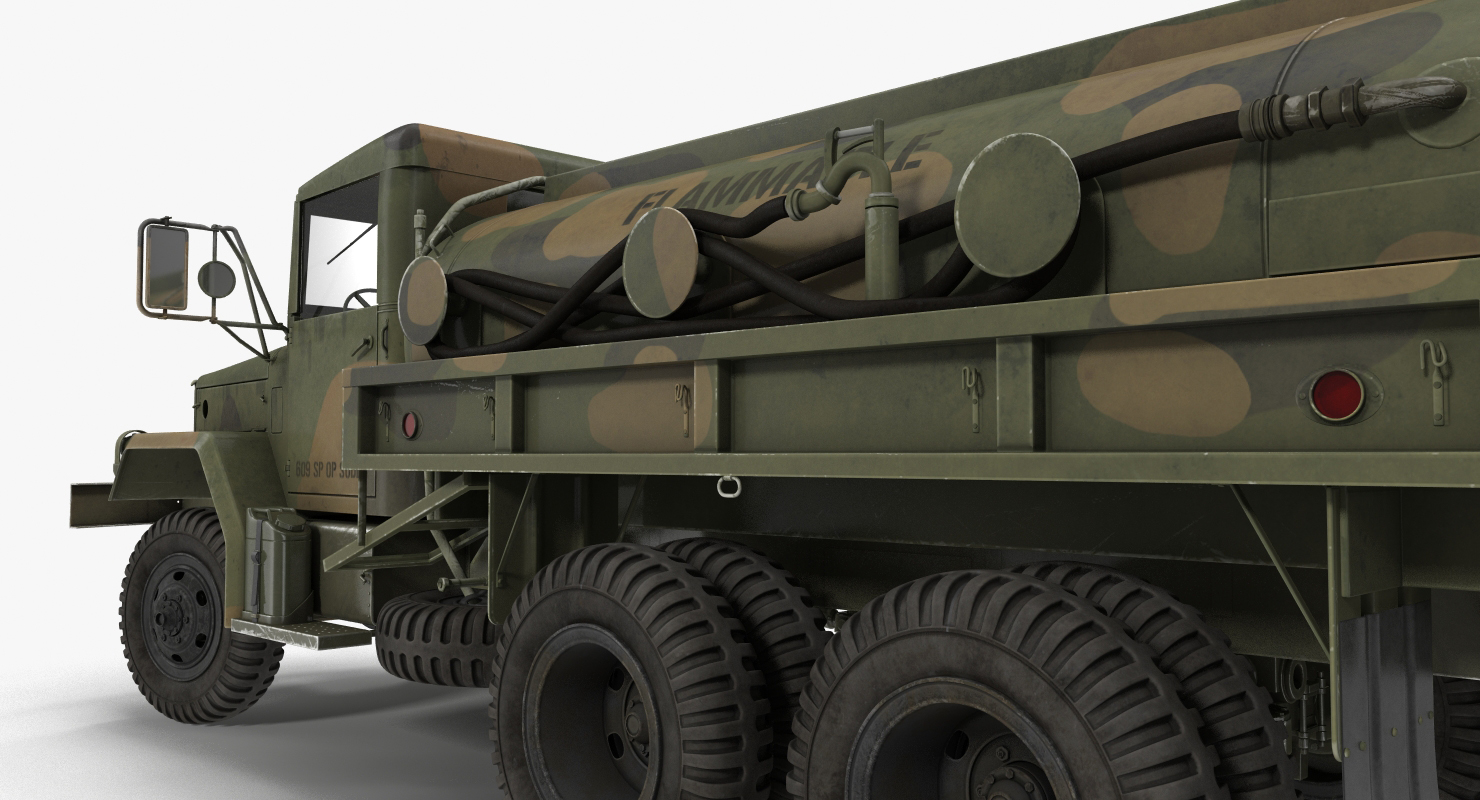 3D Fuel Tank Truck m49 Rigged
