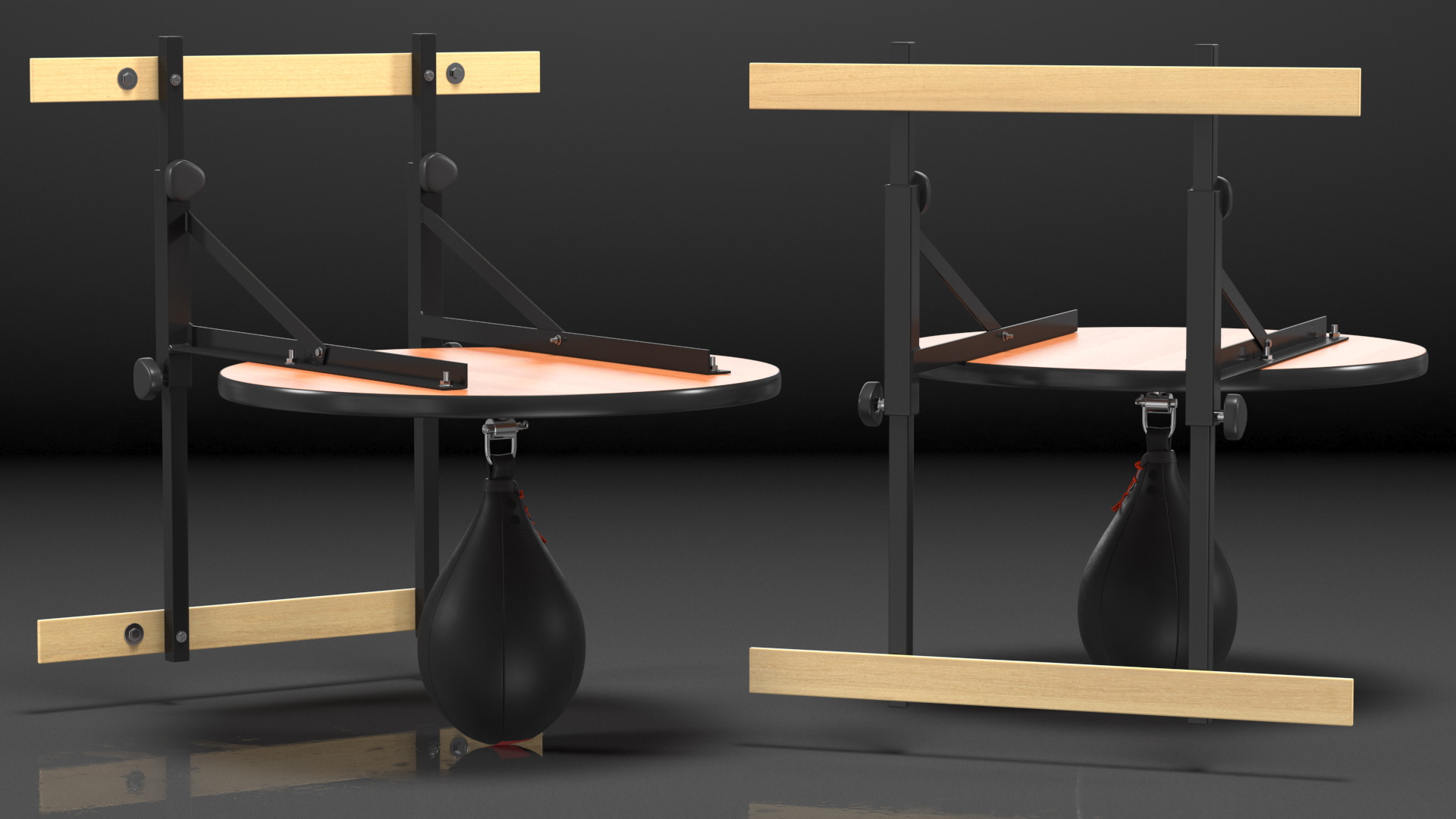 Leather Boxing Speed Ball with Platform 3D model