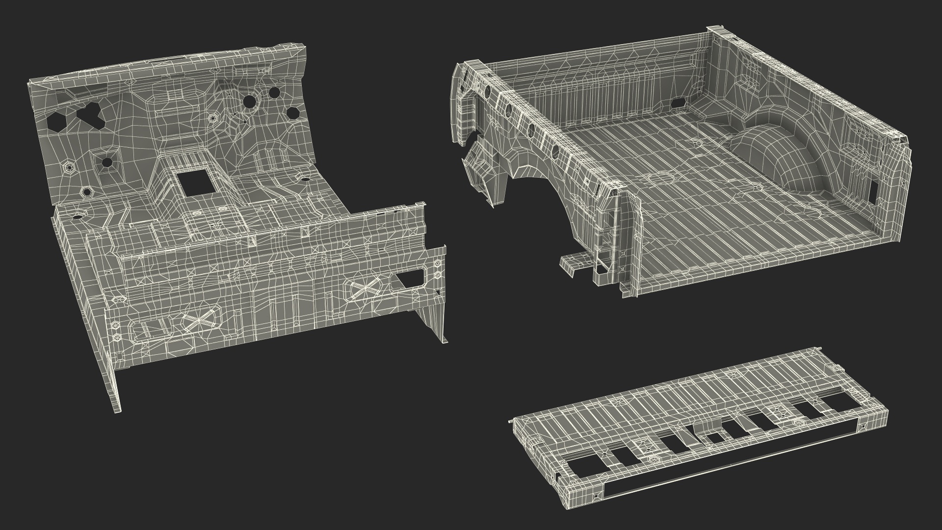 3D Pickup Truck Frame model
