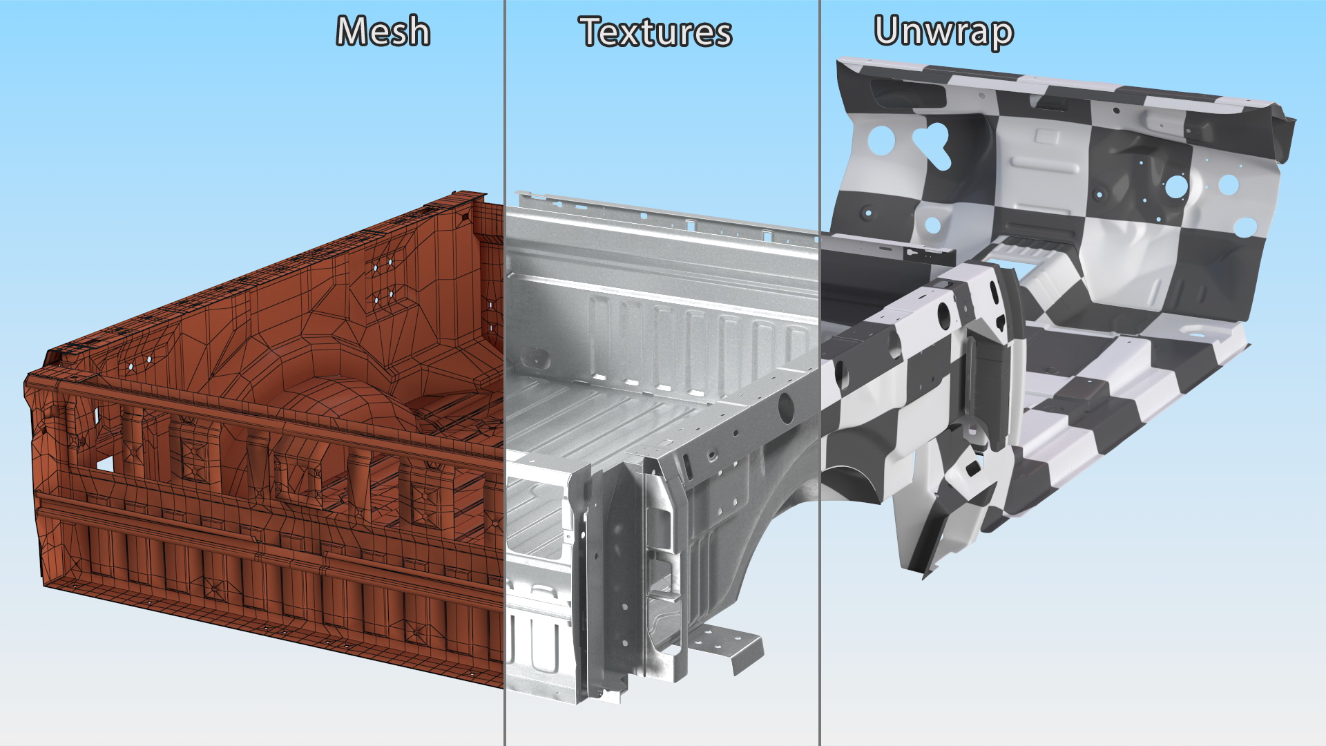 3D Pickup Truck Frame model