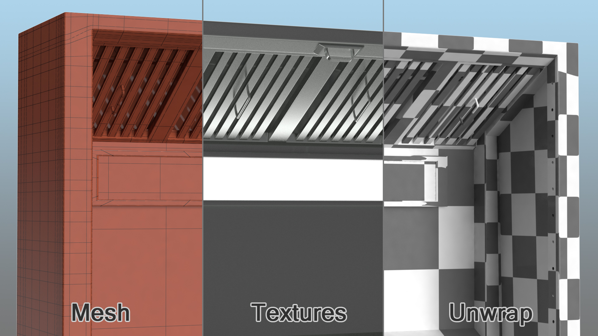Ceiling Mounted Cooker Hood 3D