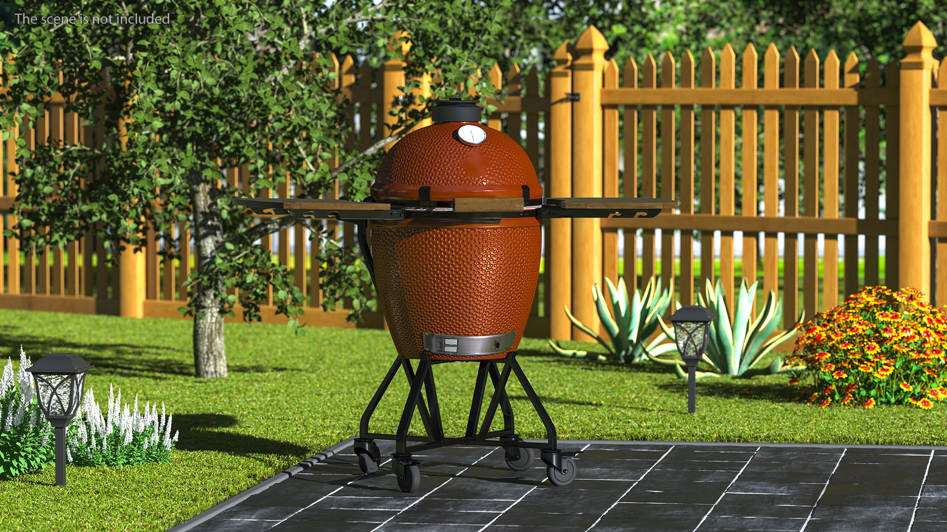 Kamado Style Bbq Grill Closed 3D model