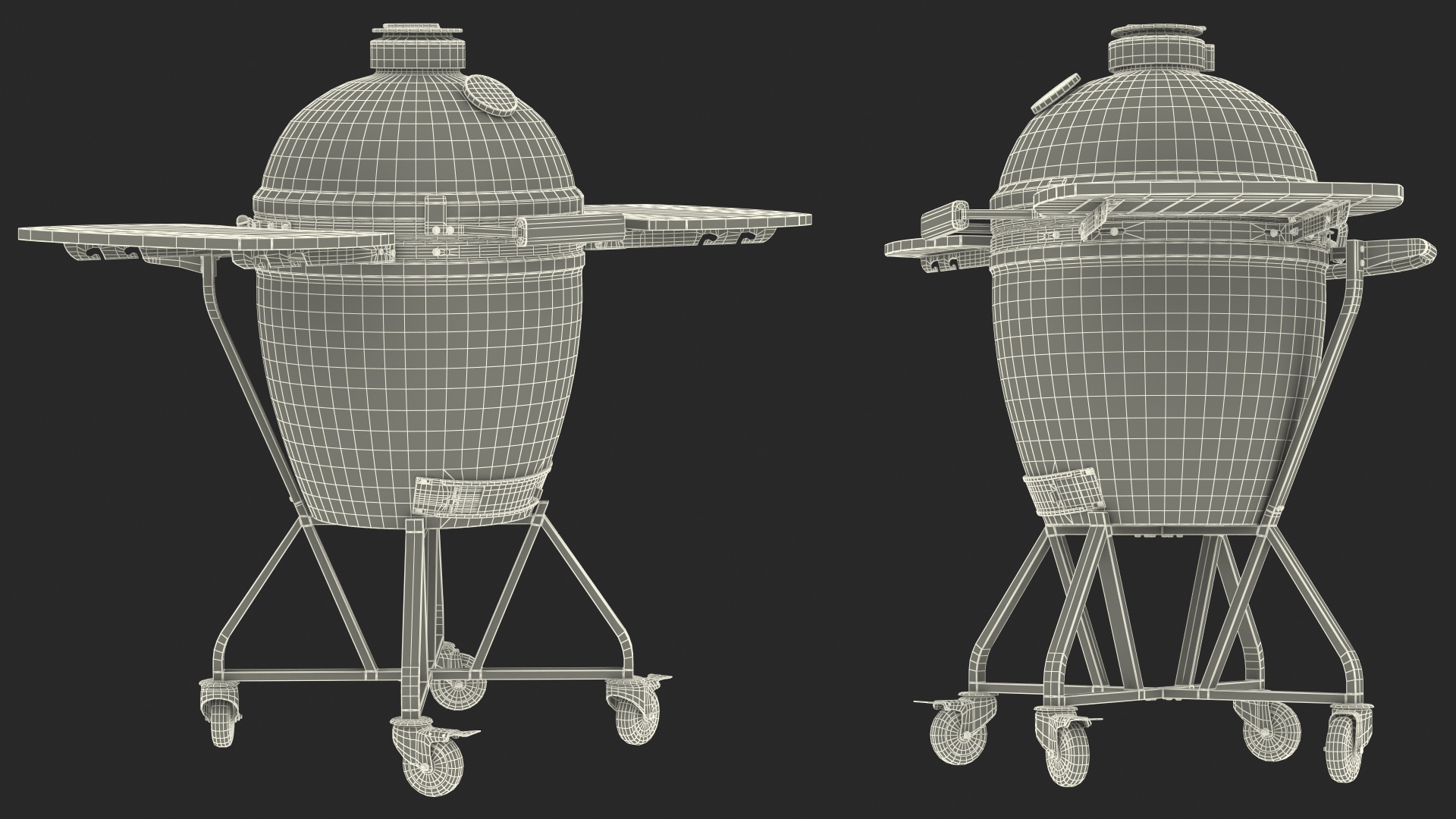 Kamado Style Bbq Grill Closed 3D model