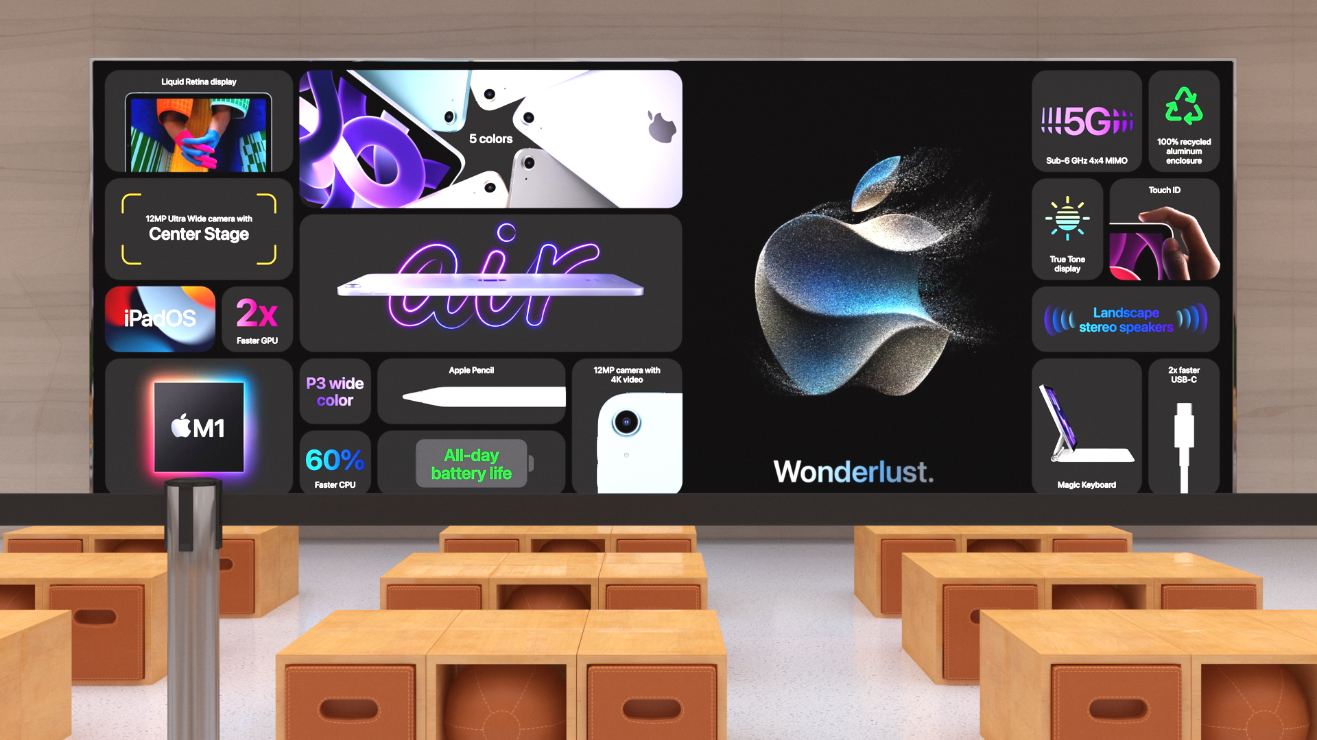 3D Apple Store with Assorted Goods