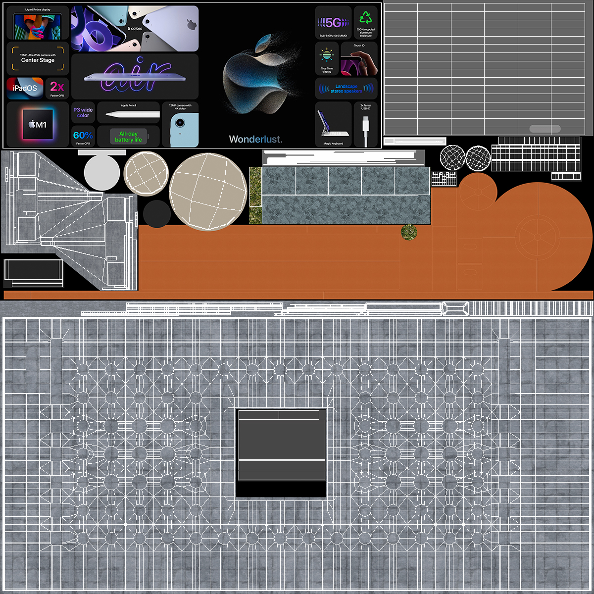 3D Apple Store with Assorted Goods