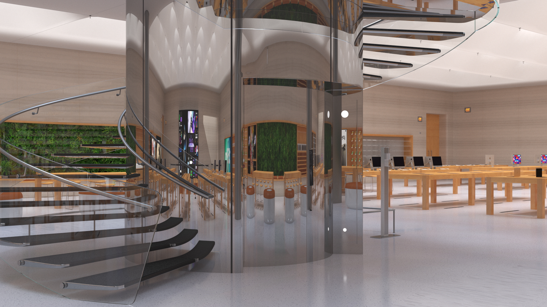 3D Apple Store with Assorted Goods