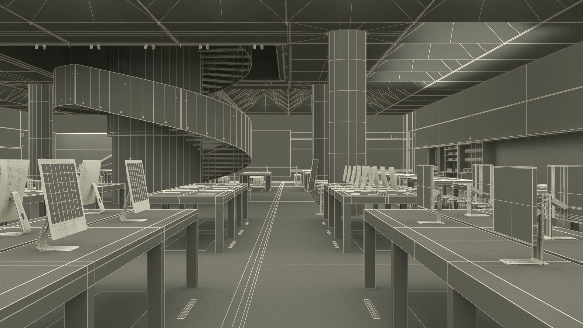 3D Apple Store with Assorted Goods