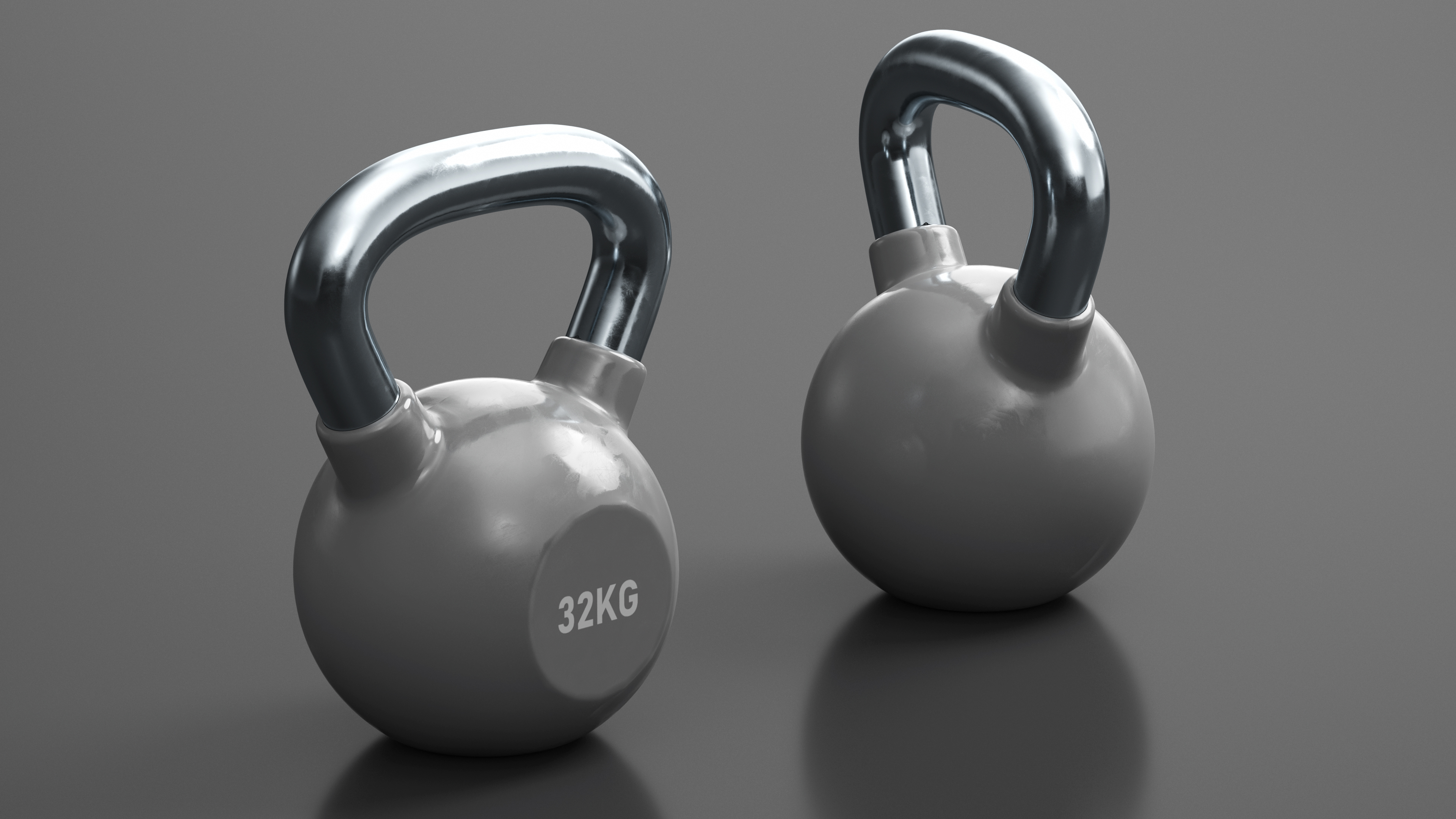 3D model Vinyl Coated Wide Handle Kettlebell 32kg