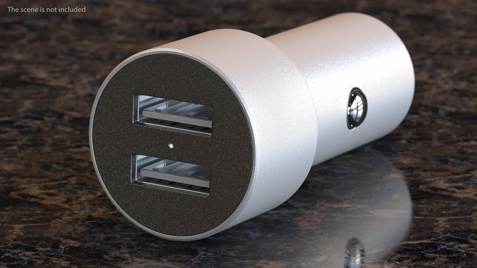 Dual USB Type A Car Charger 3D