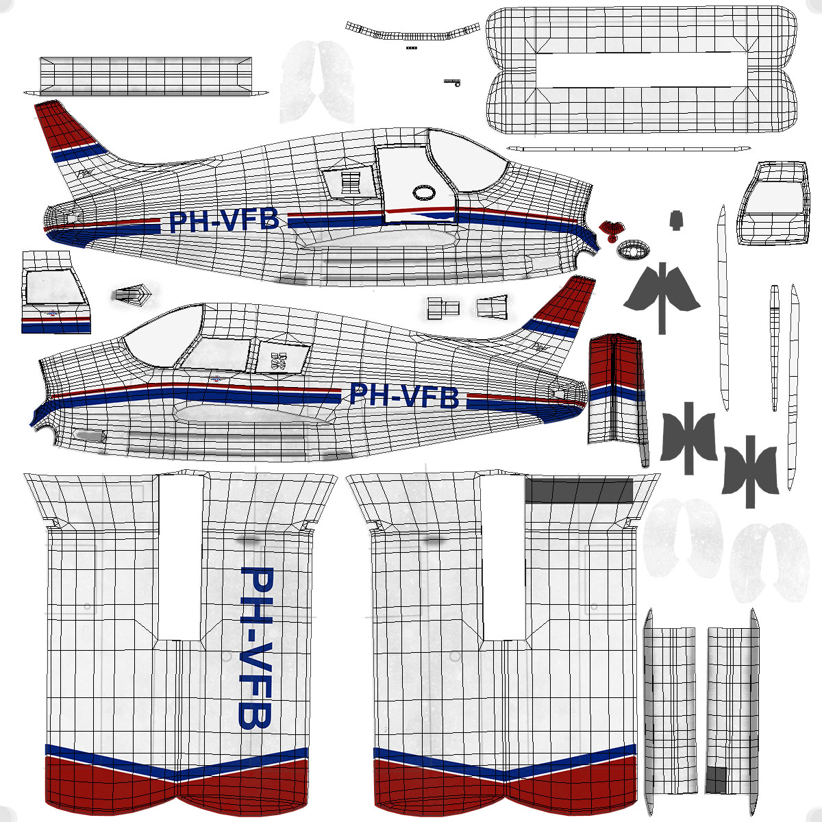 Private Aircraft Piper PA 28 Cherokee 3D