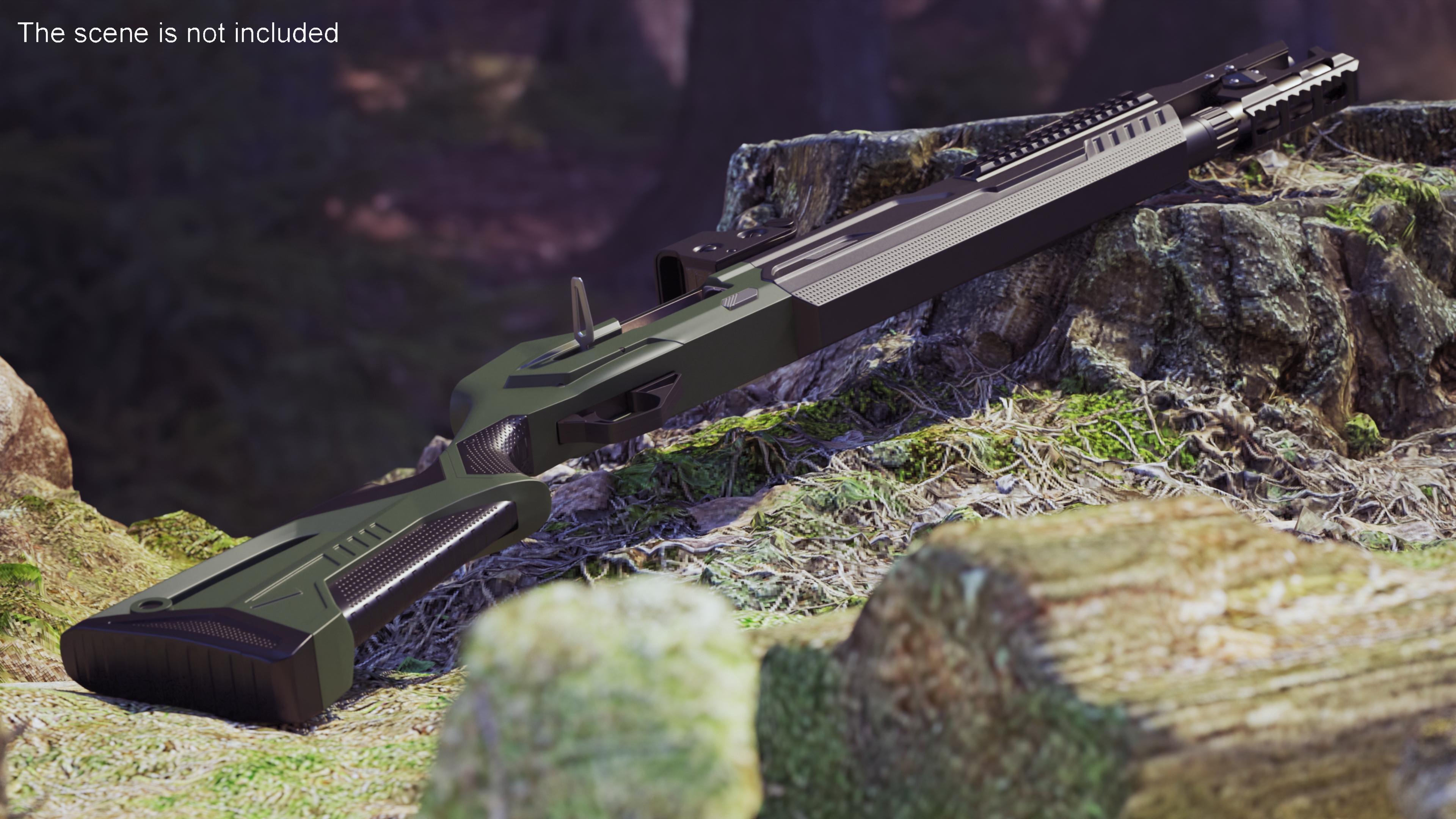 3D model Futuristic Shotgun MP 155 Ultima Kalashnikov Green