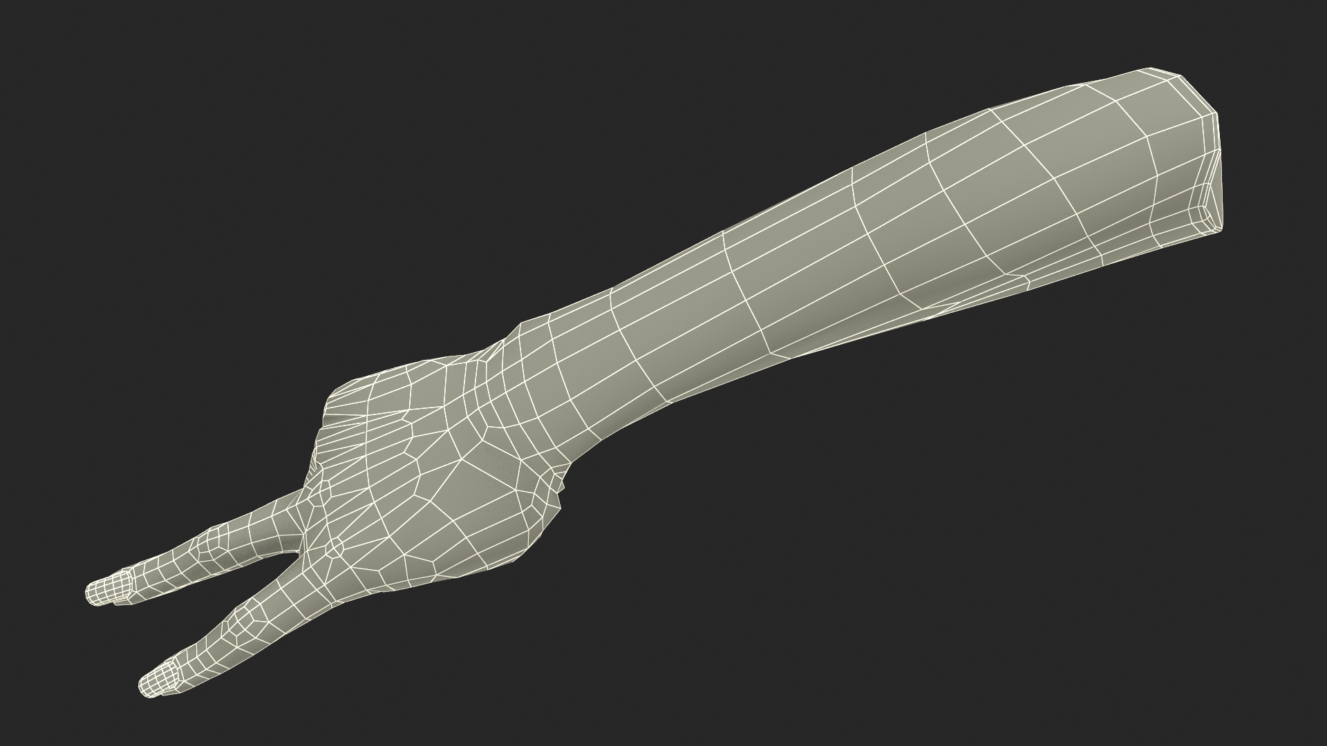 3D model Hand of African Female Victory Sign Pose