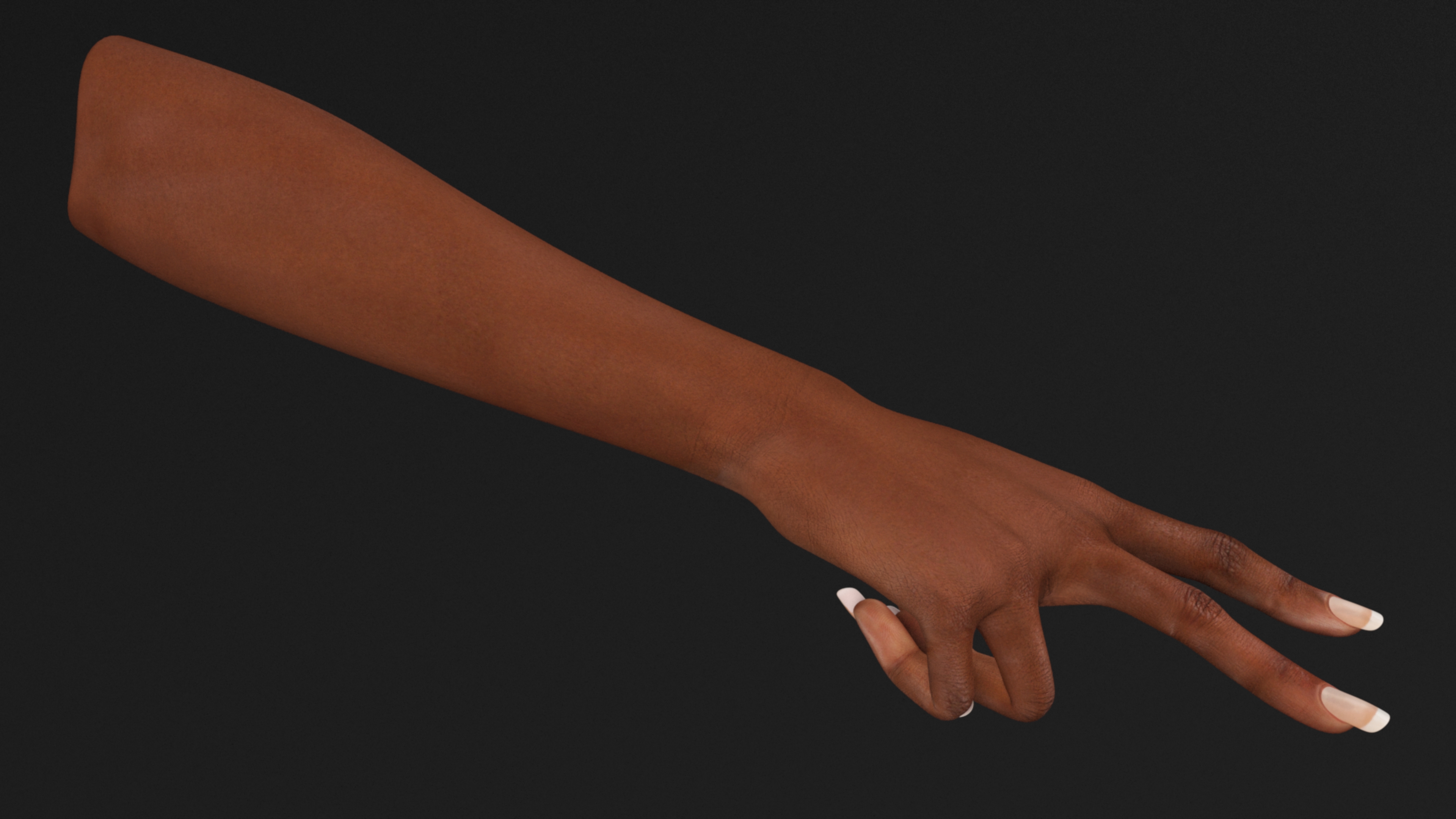 3D model Hand of African Female Victory Sign Pose