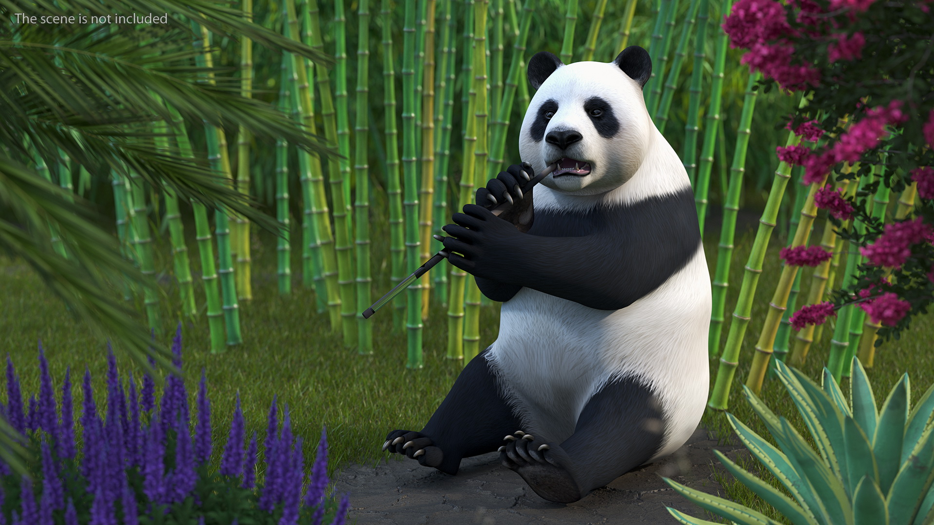Giant Panda Sitting Pose 3D model