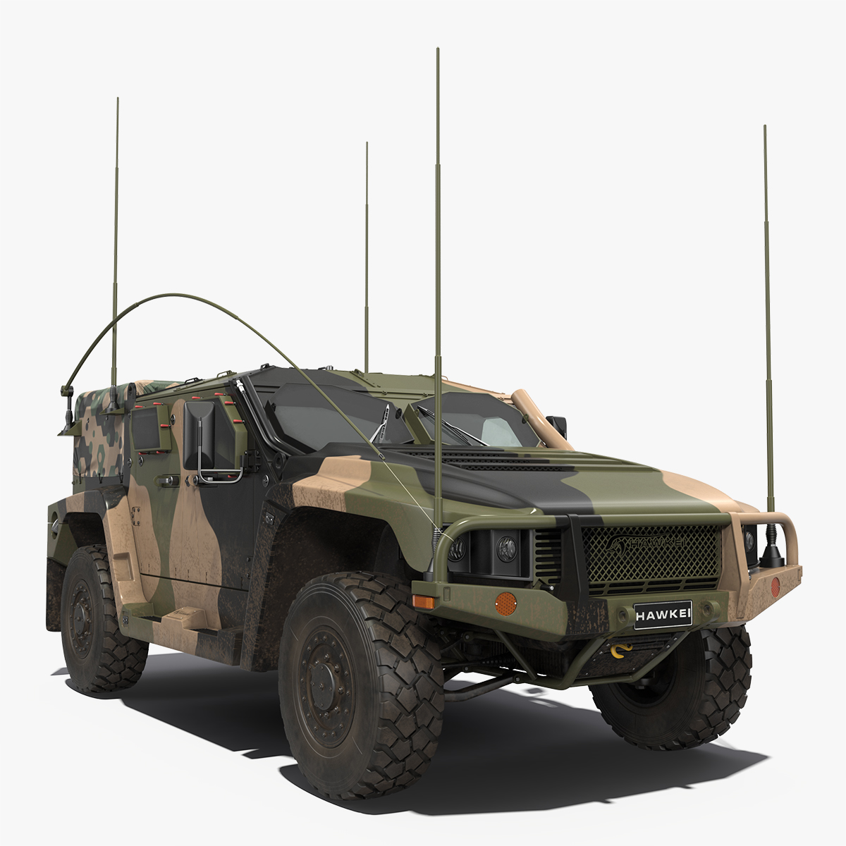 High Mobility Protected Hawkei PMV 4x4 3D Model, view 9