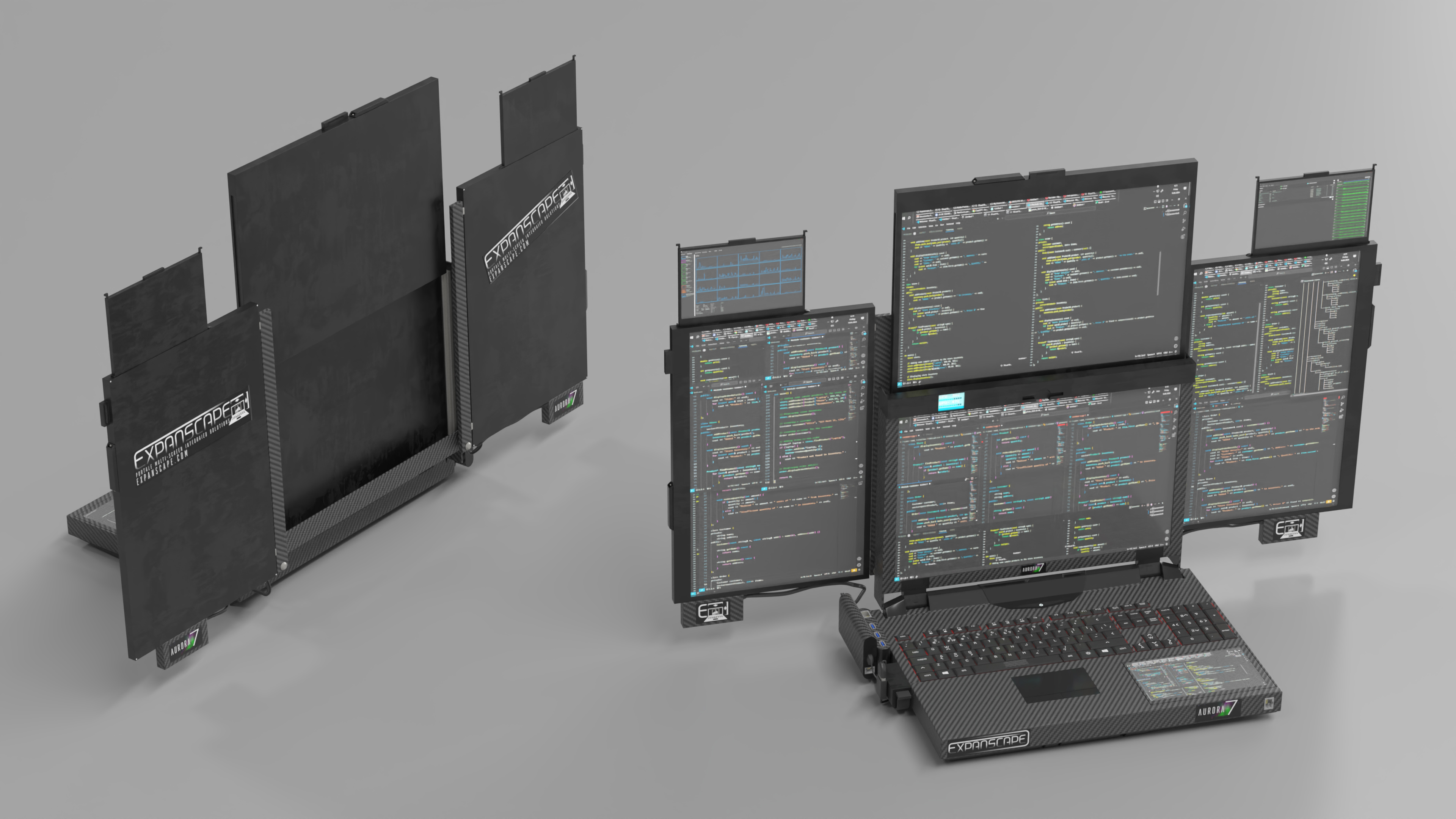3D model Laptop Expanscape Aurora with Programming Software