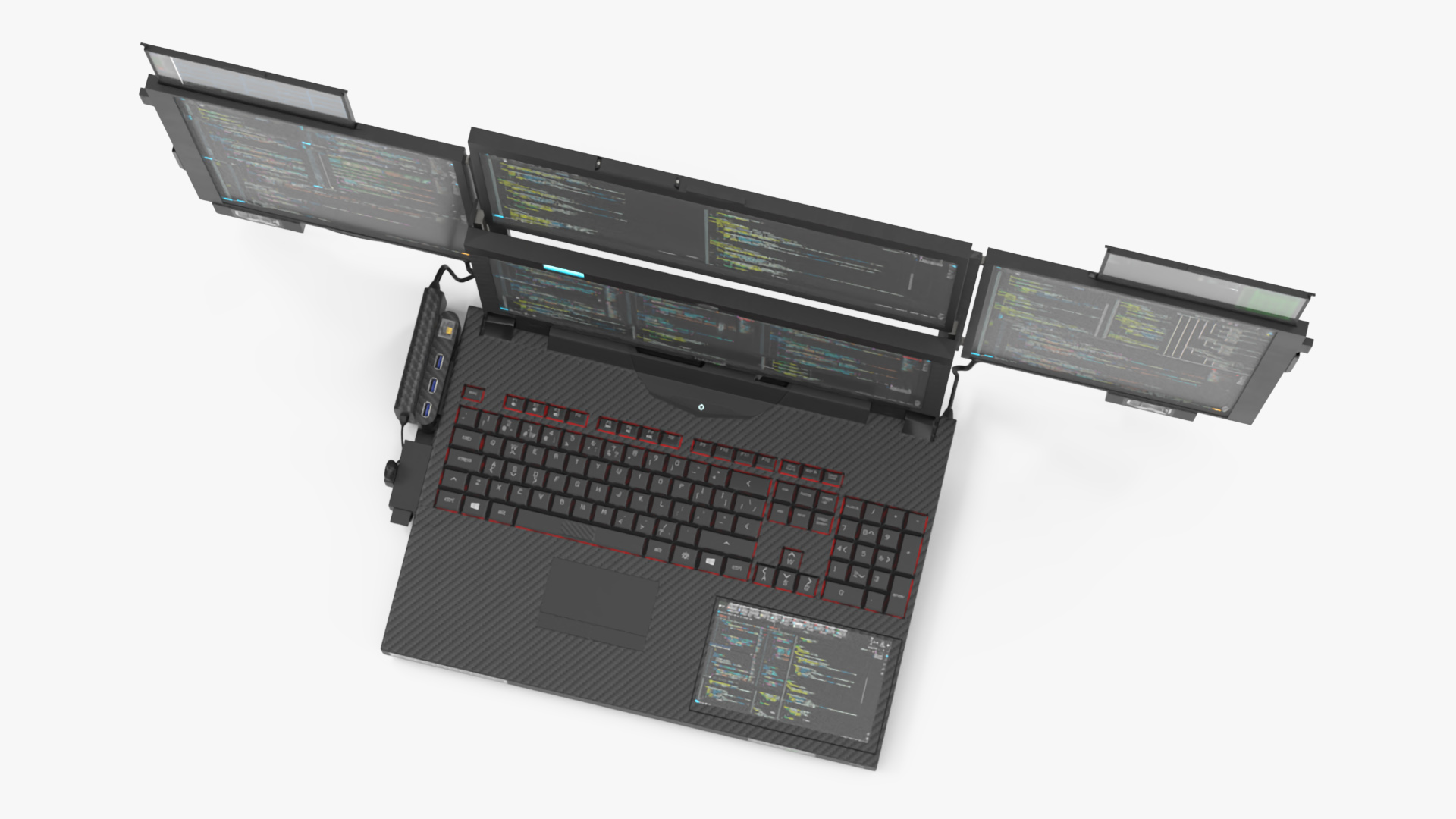 3D model Laptop Expanscape Aurora with Programming Software