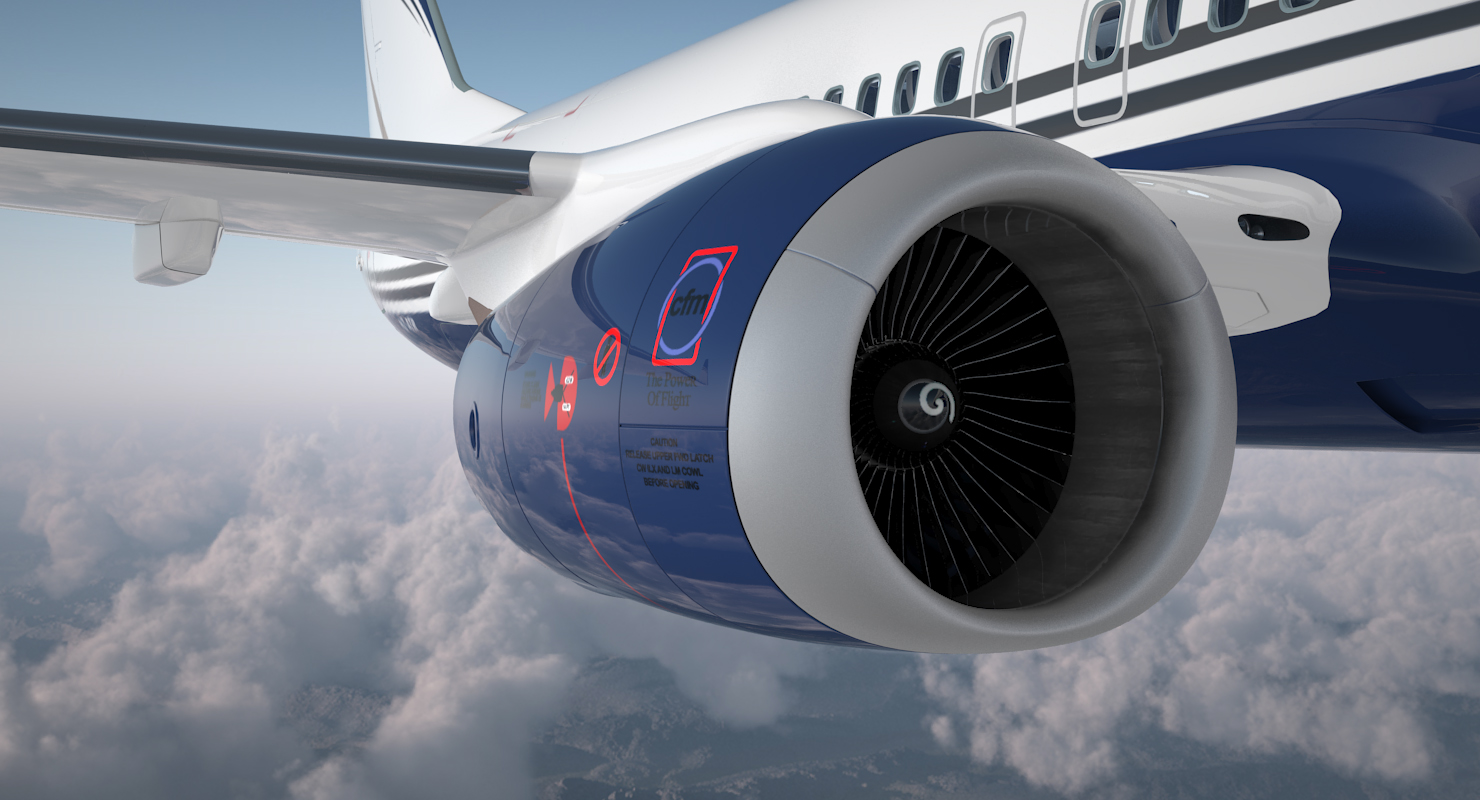 3D Boeing 737 900 with Interior Generic
