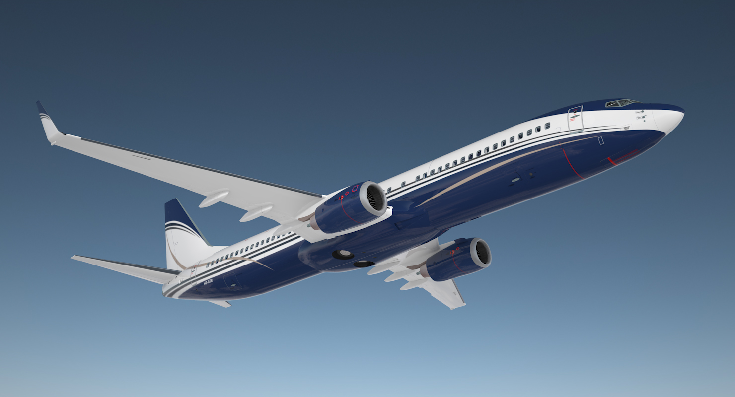 3D Boeing 737 900 with Interior Generic