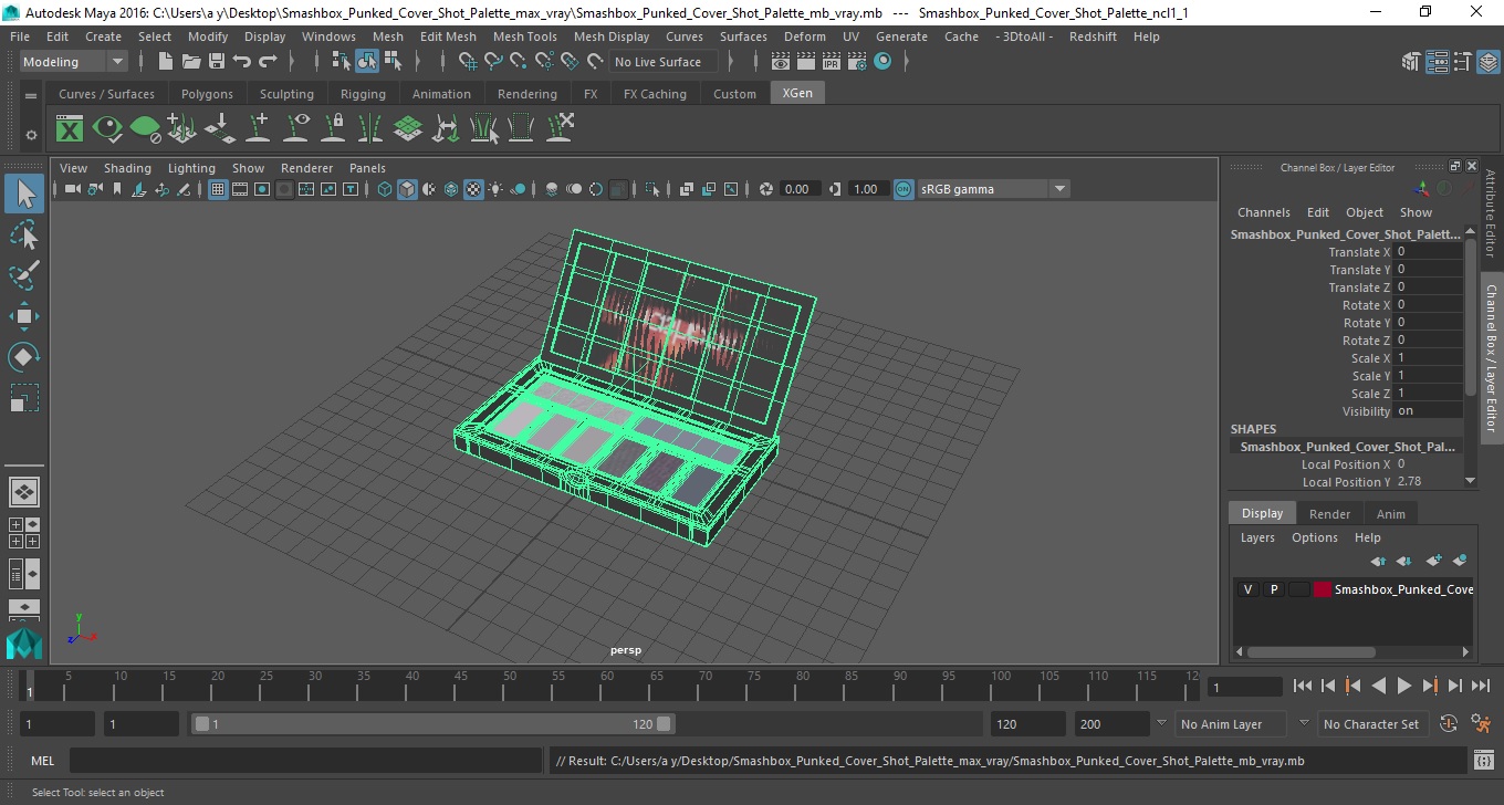 Smashbox Punked Cover Shot Palette 3D model