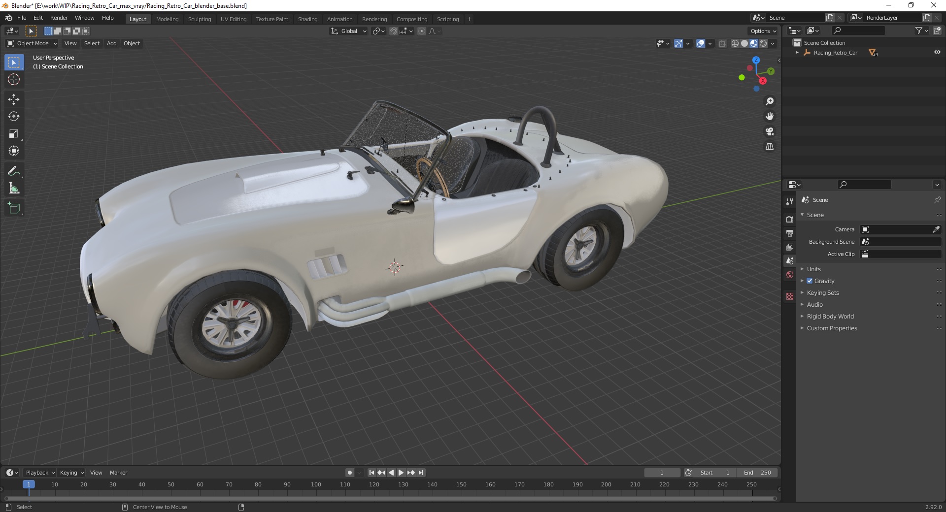 3D Racing Retro Car