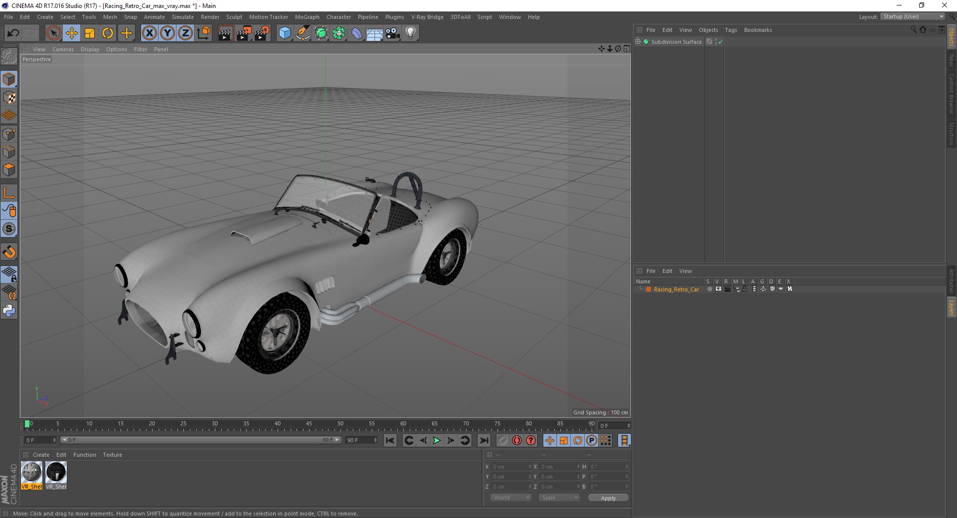 3D Racing Retro Car