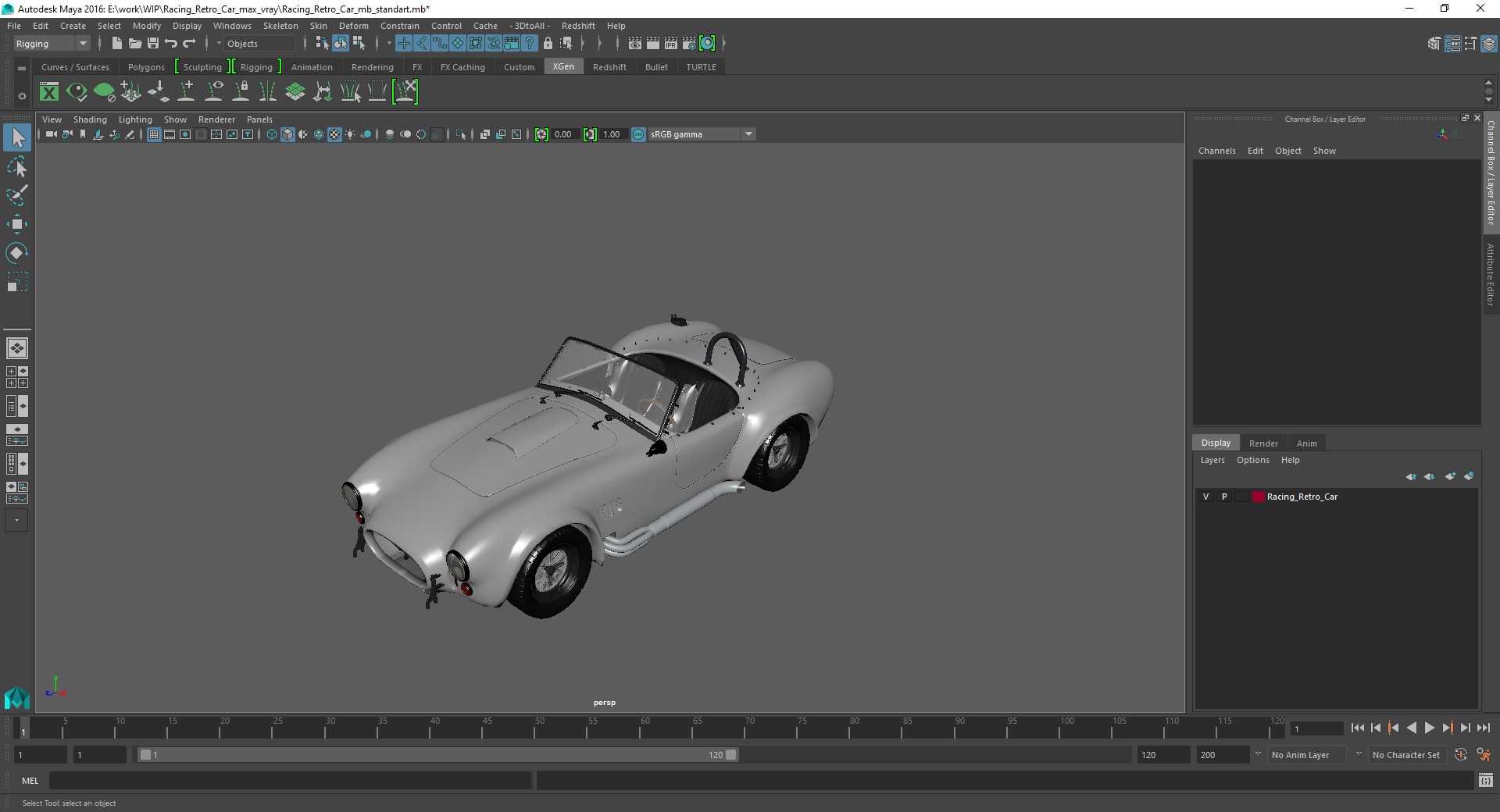 3D Racing Retro Car