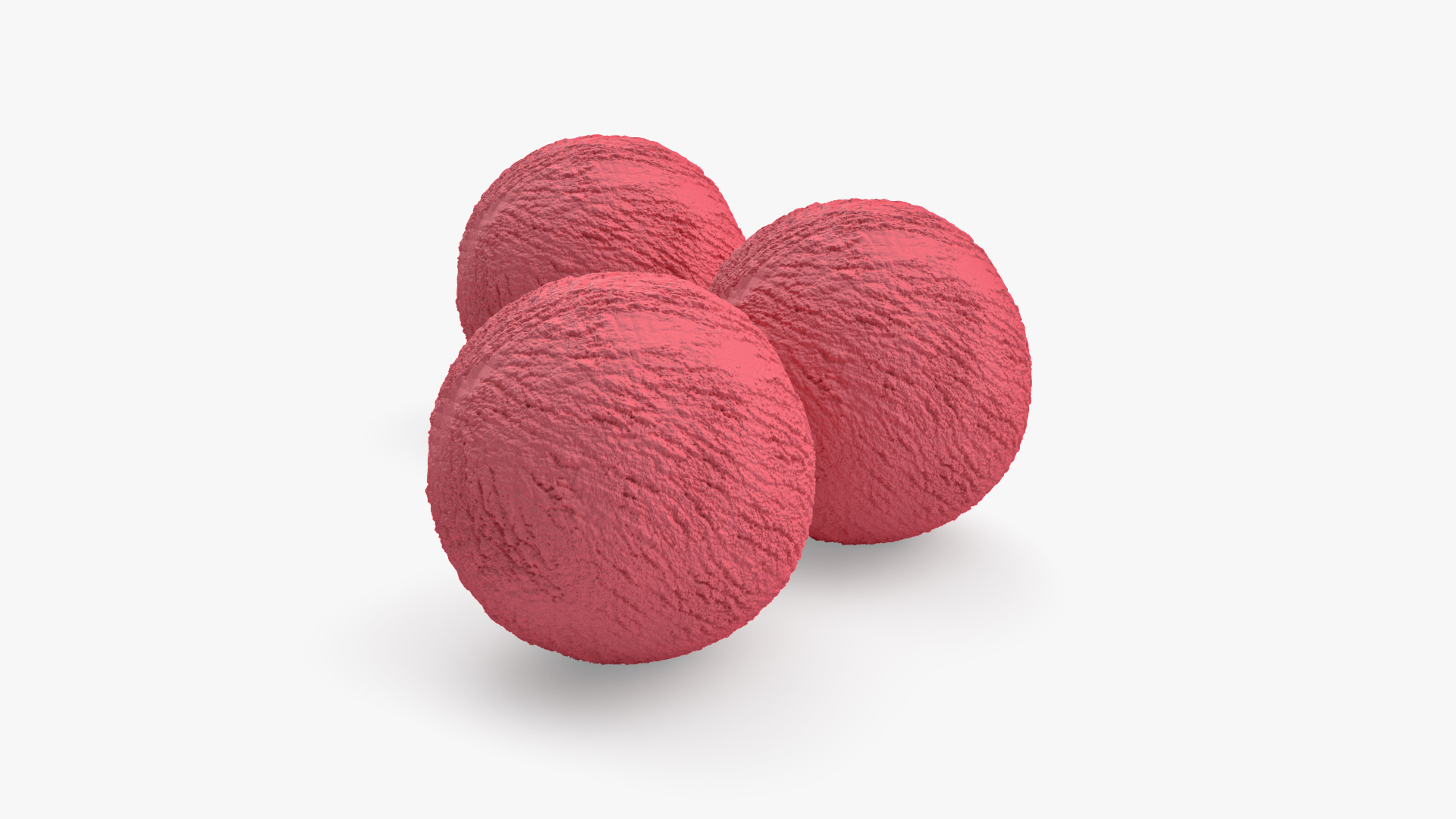 3D model Ice Cream Ball Strawberry