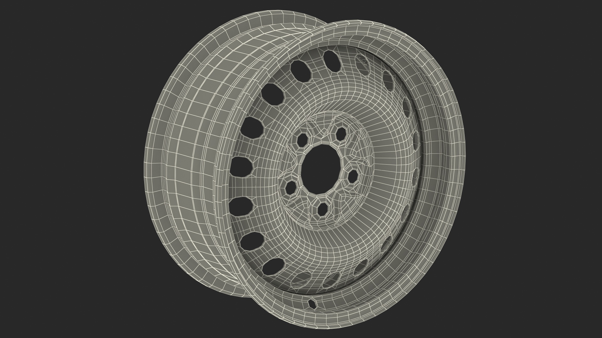 Steel Car Rim Metallic 3D