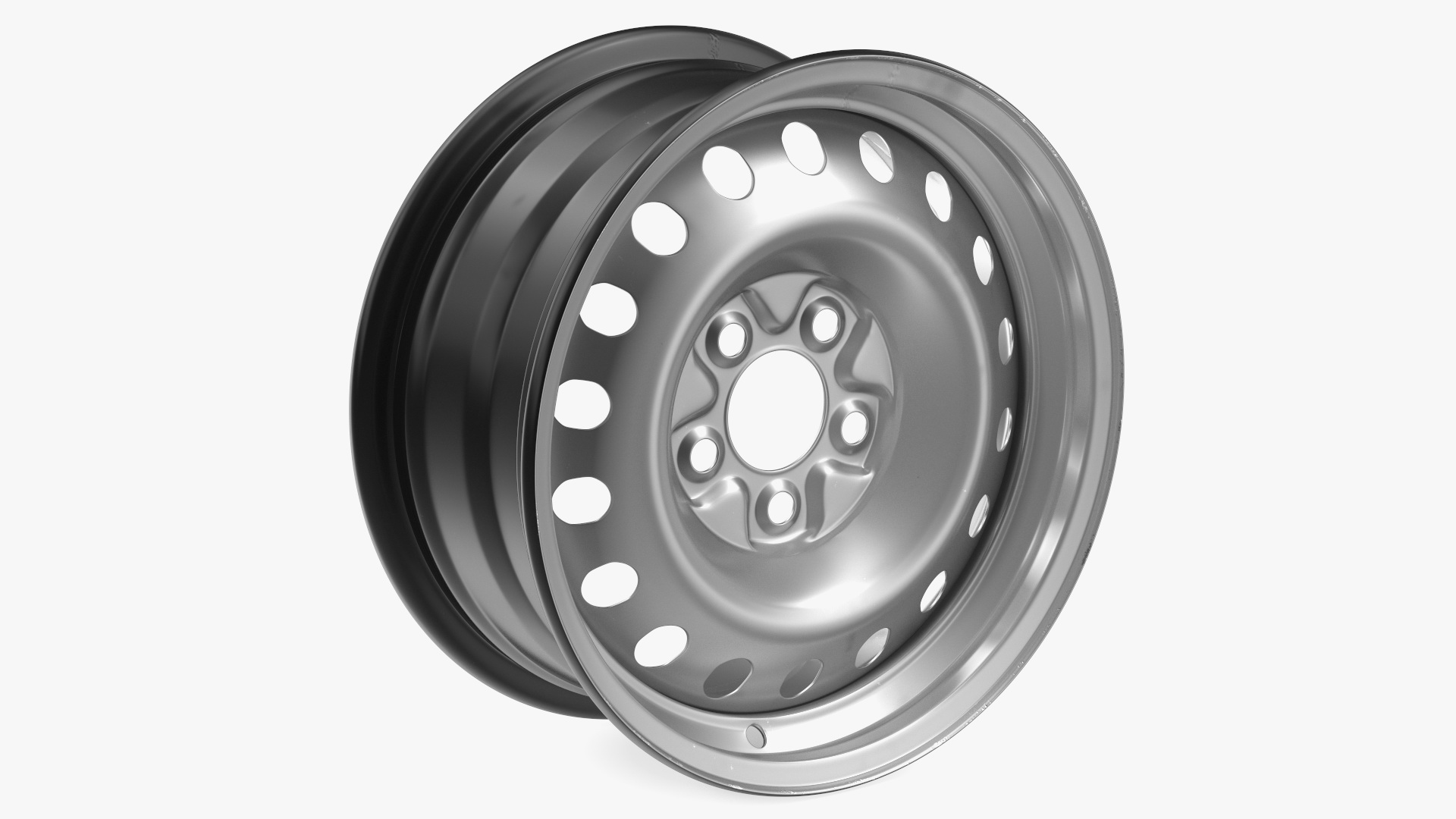 Steel Car Rim Metallic 3D