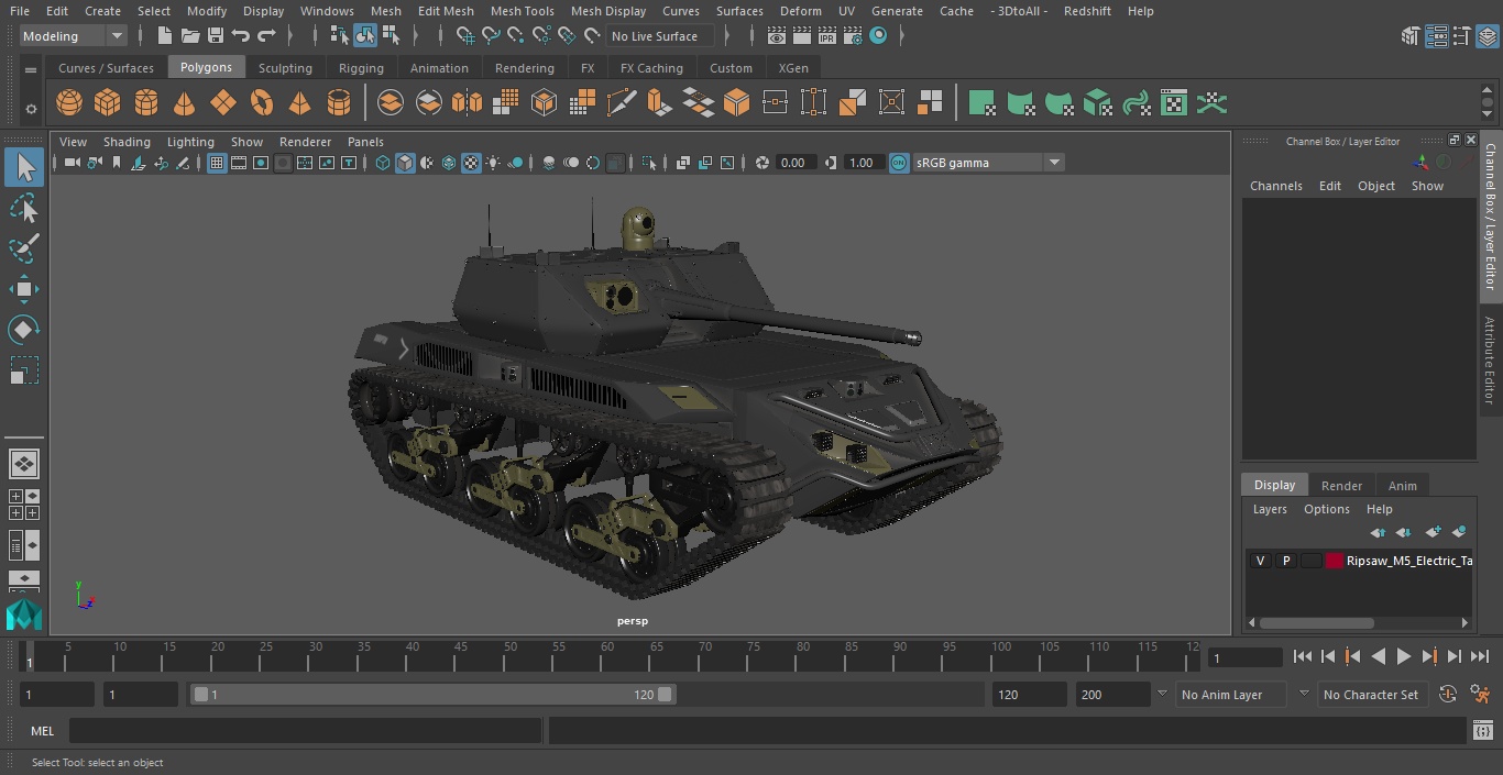 3D Ripsaw M5 Electric Tank model