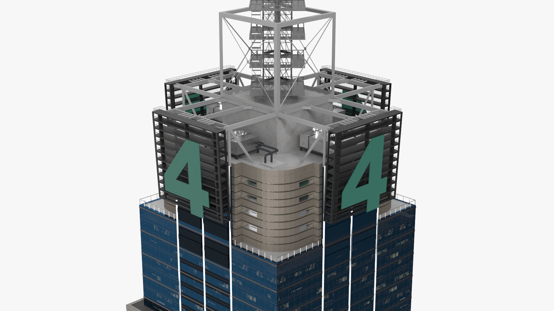 Conde Nast Building with Night Lights 3D