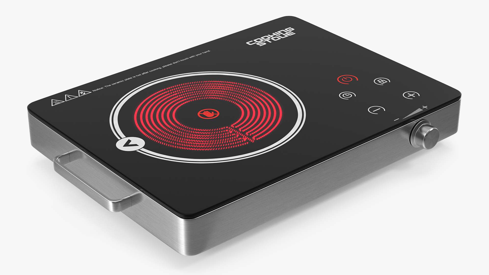 3D model Ceramic Electric Cooker Sensor Control Switched On