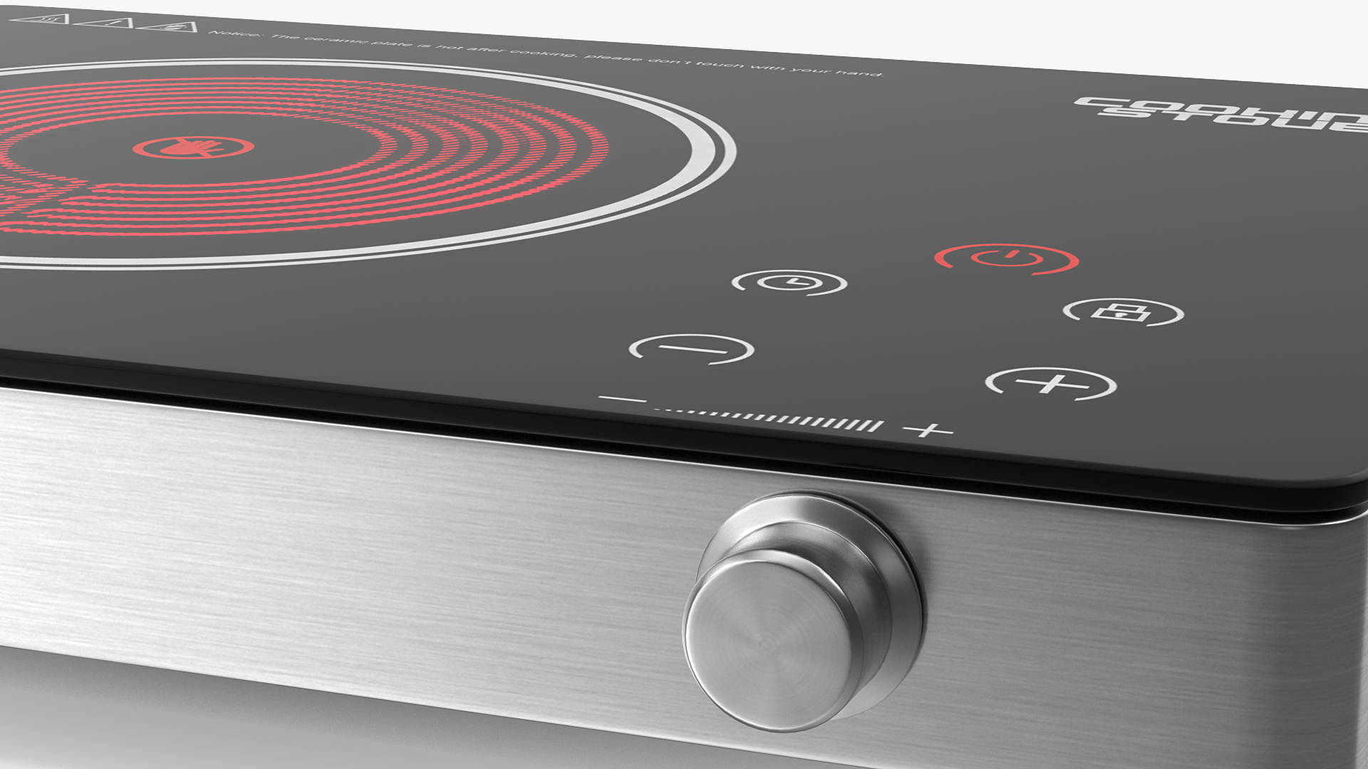 3D model Ceramic Electric Cooker Sensor Control Switched On