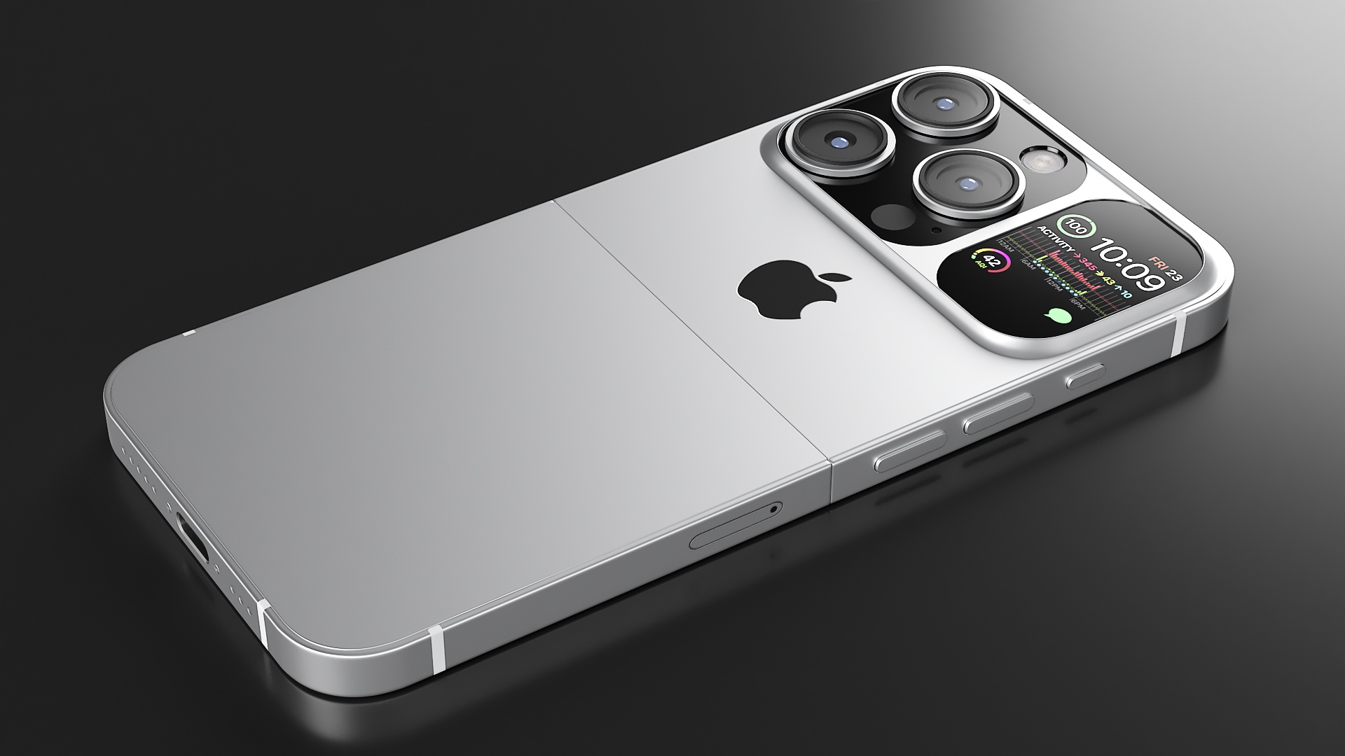 Apple iPhone Flip Silver 3D model