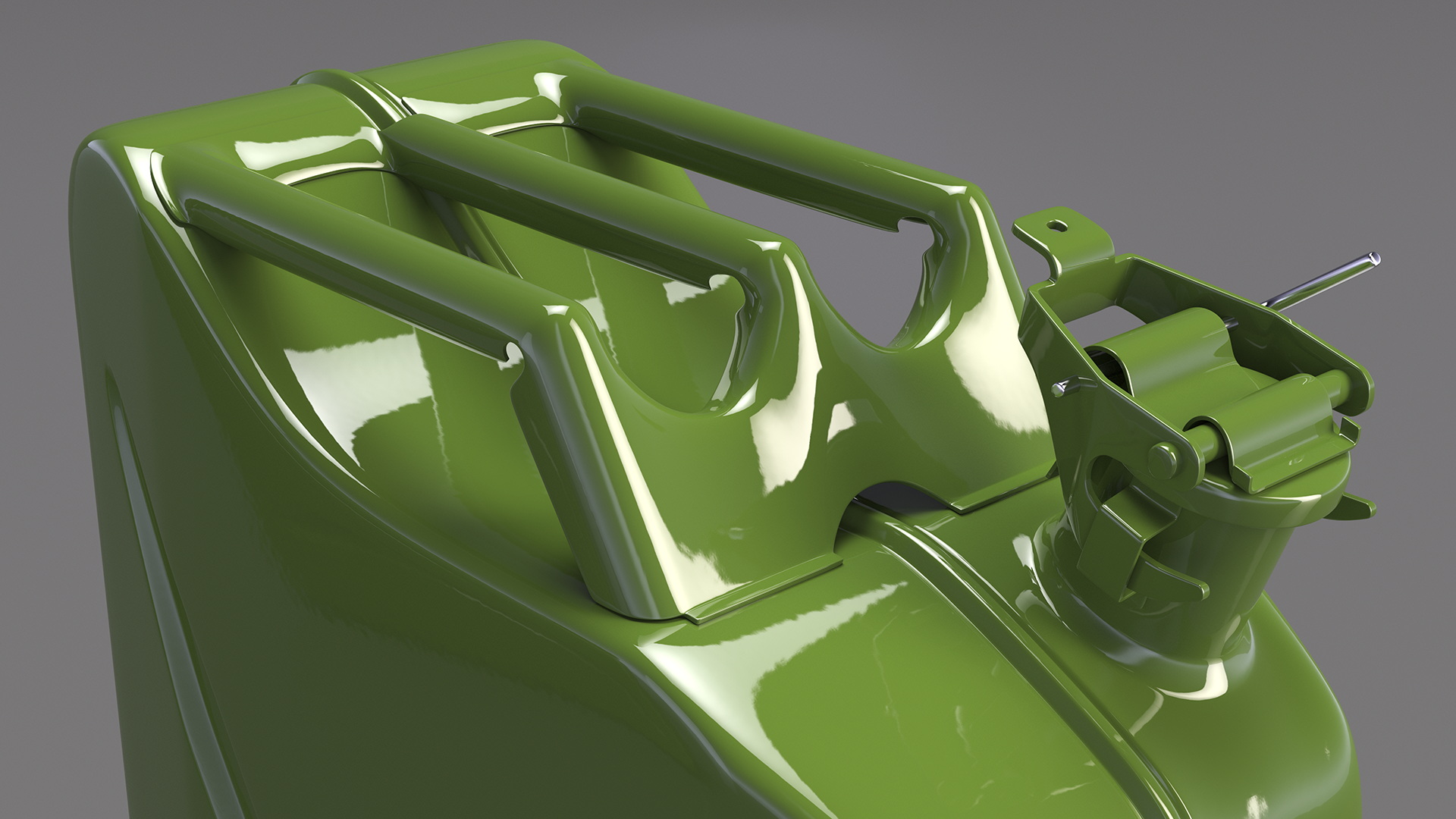 3D model Metal Jerry Gas Fuel Tank Military Style