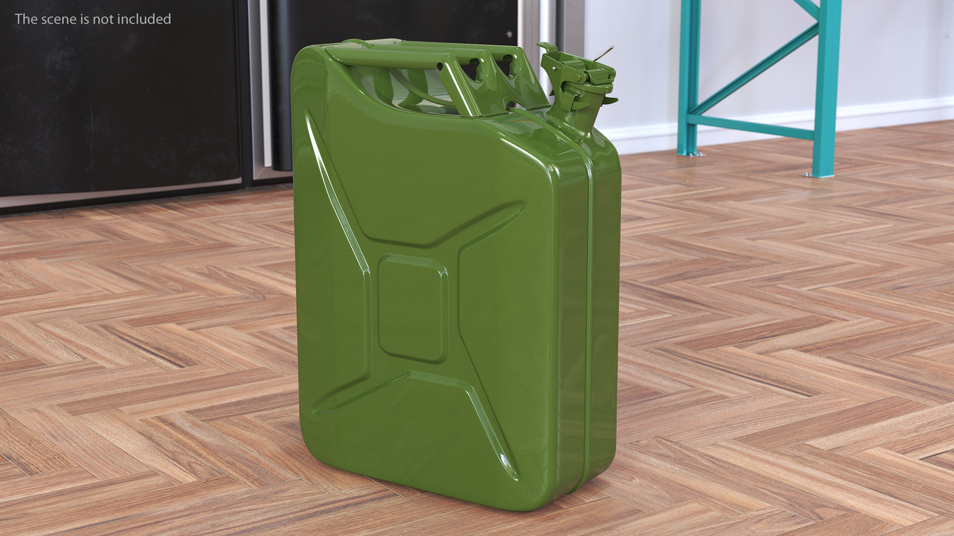 3D model Metal Jerry Gas Fuel Tank Military Style