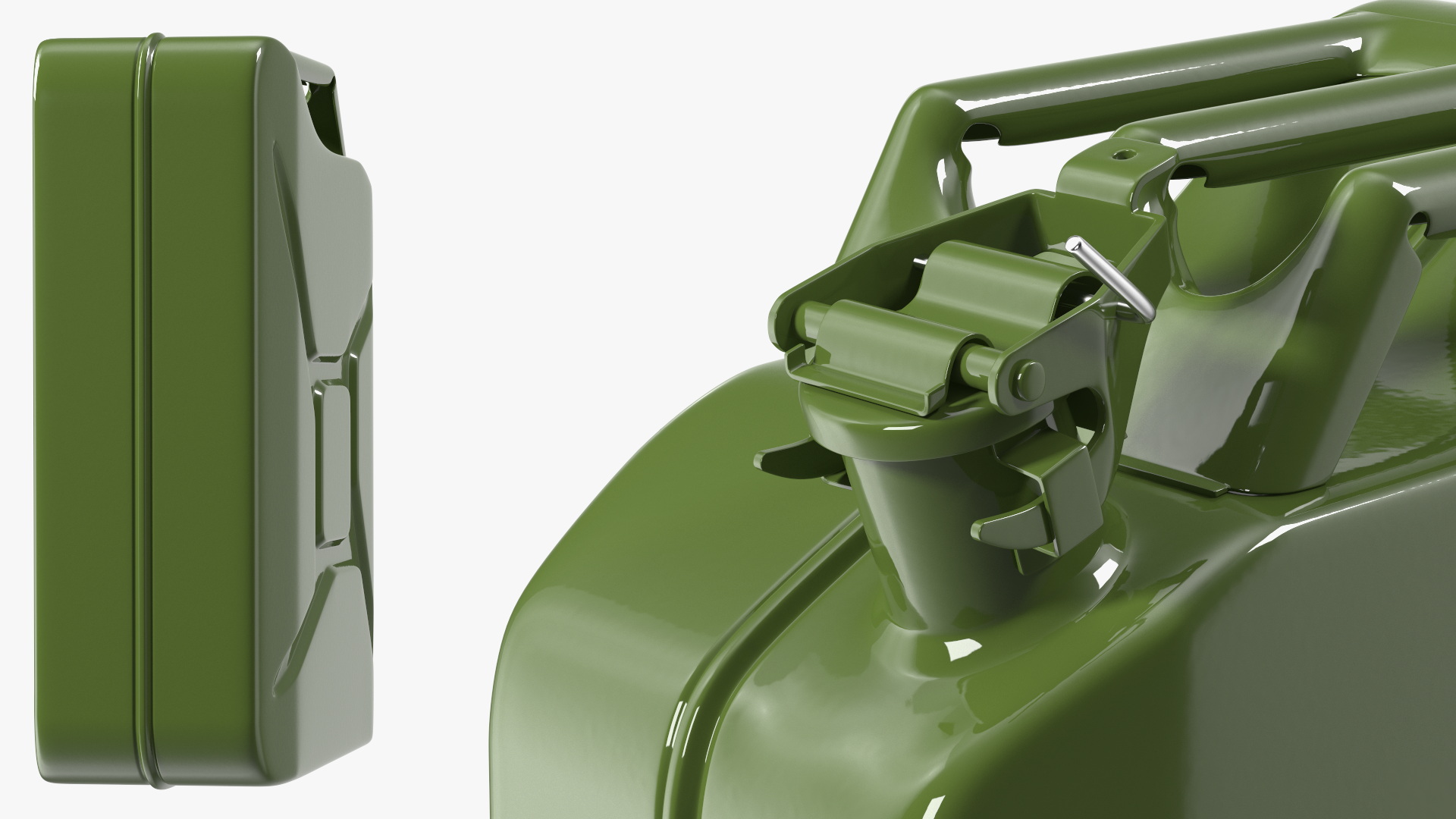 3D model Metal Jerry Gas Fuel Tank Military Style