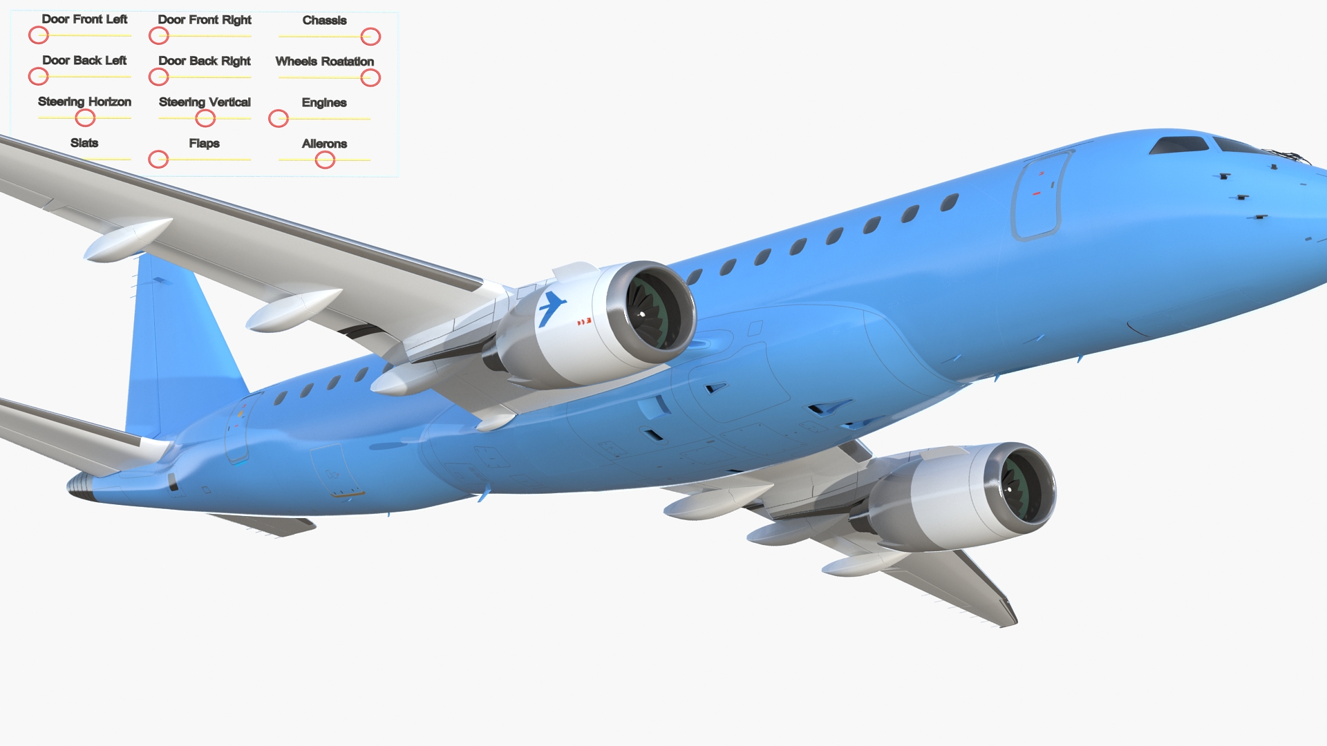 Commercial Airliner Generic Rigged 3D model