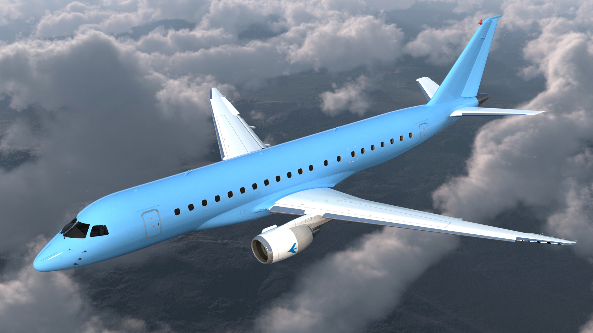 Commercial Airliner Generic Rigged 3D model