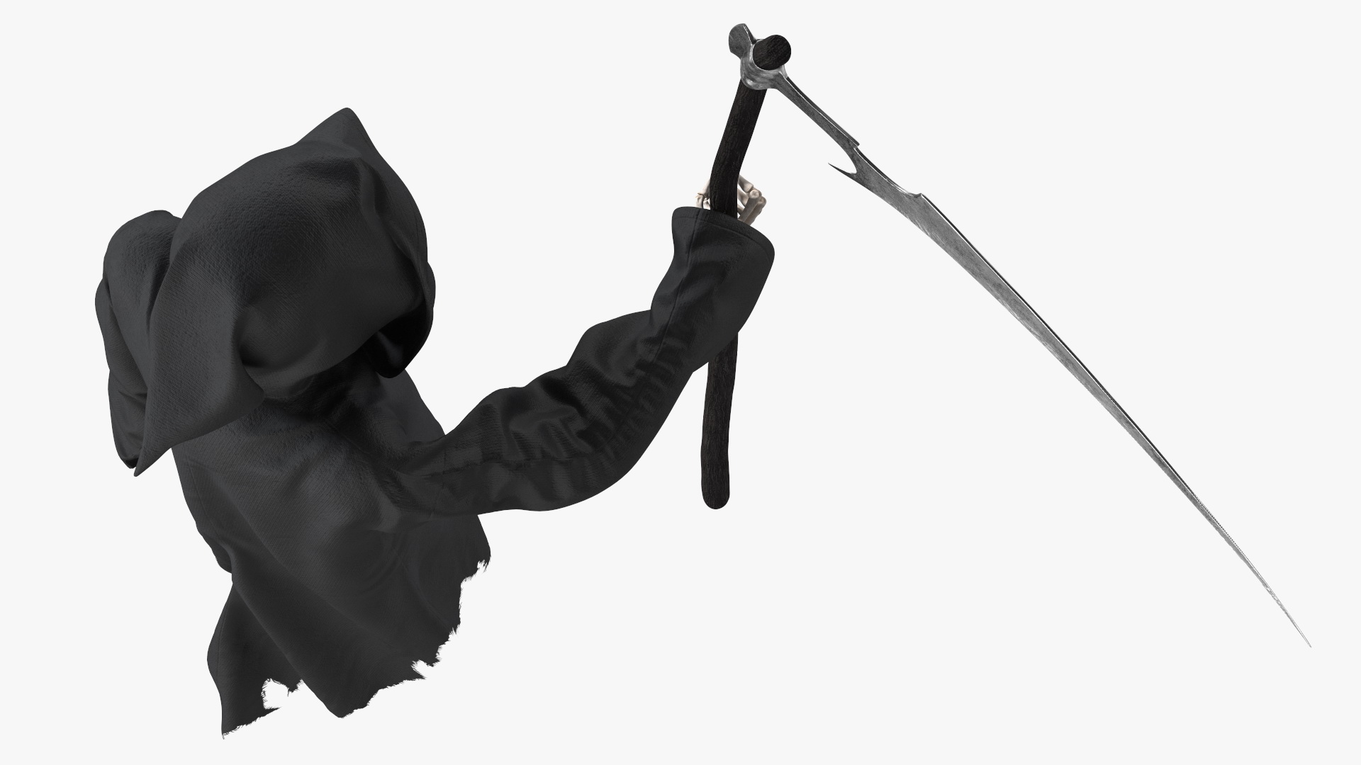 3D Grim Reaper Holds Out Scythe model