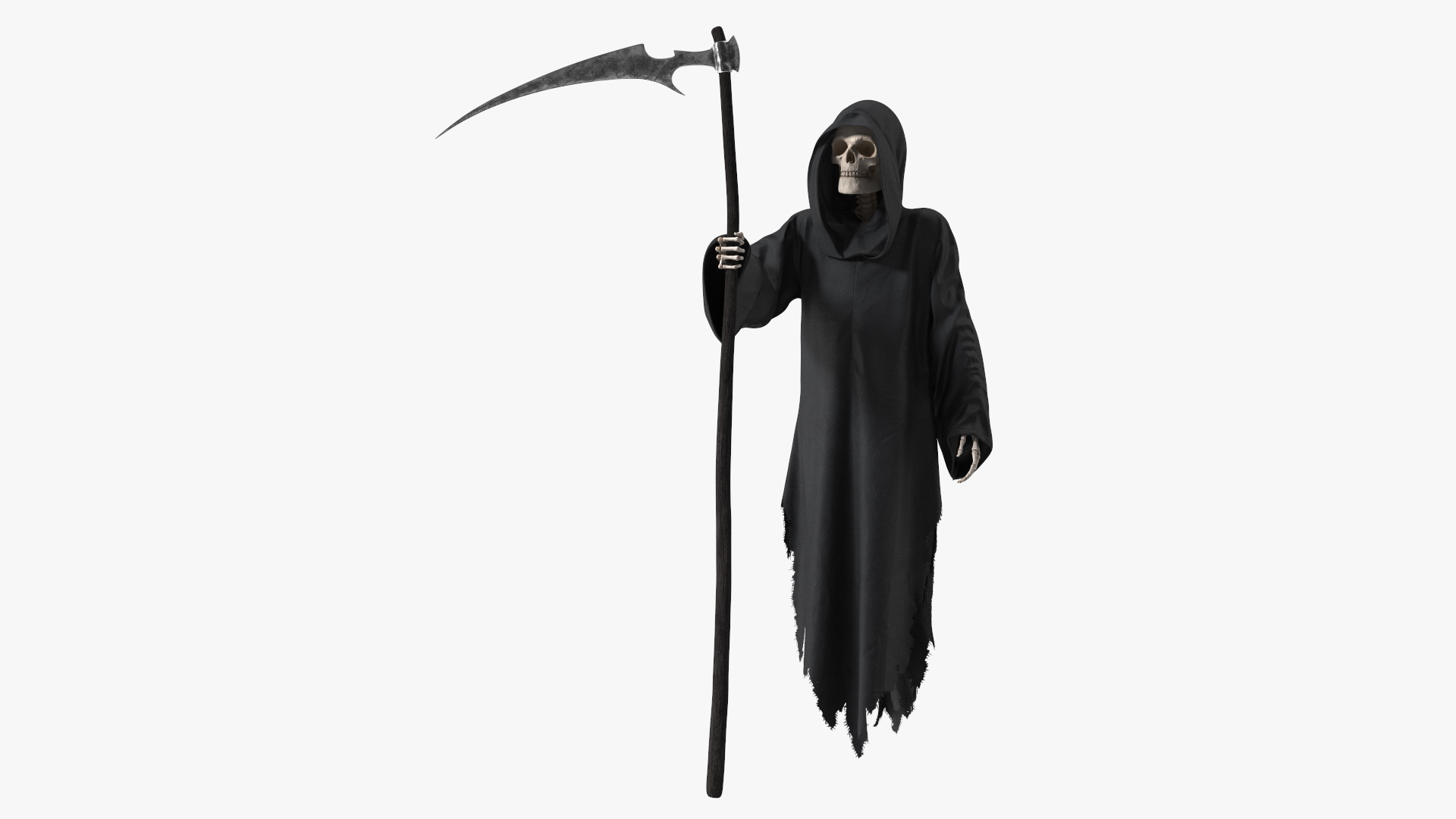 3D Grim Reaper Holds Out Scythe model