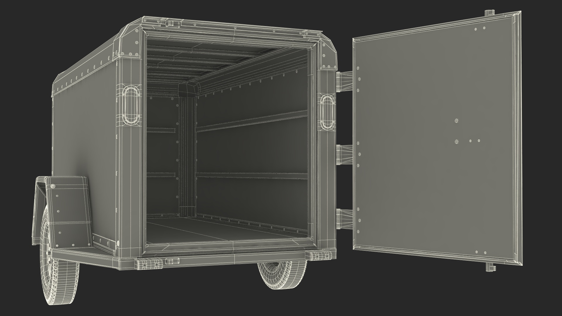 4x8 Cargo Trailer 3D