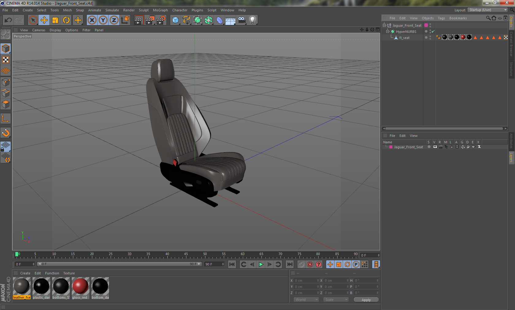 Jaguar Front Seat 3D