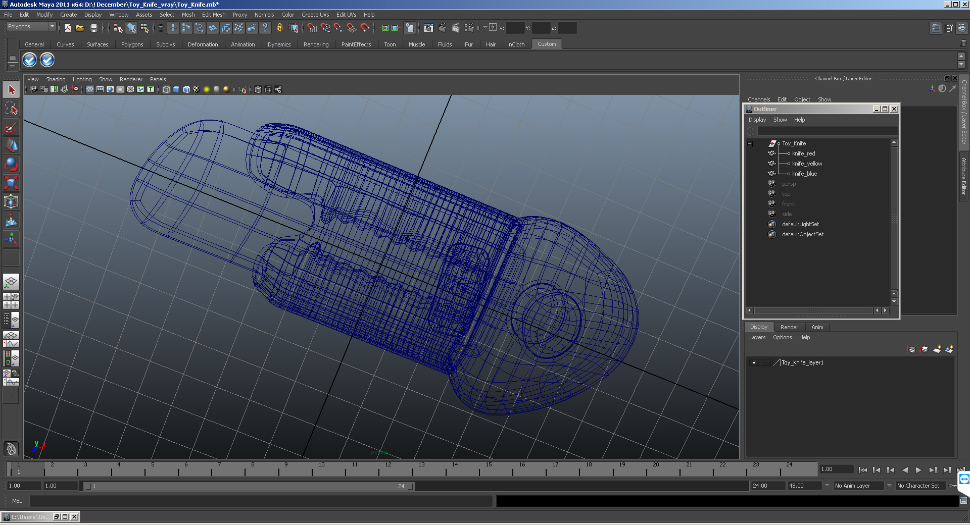 Toy Knife 3D model