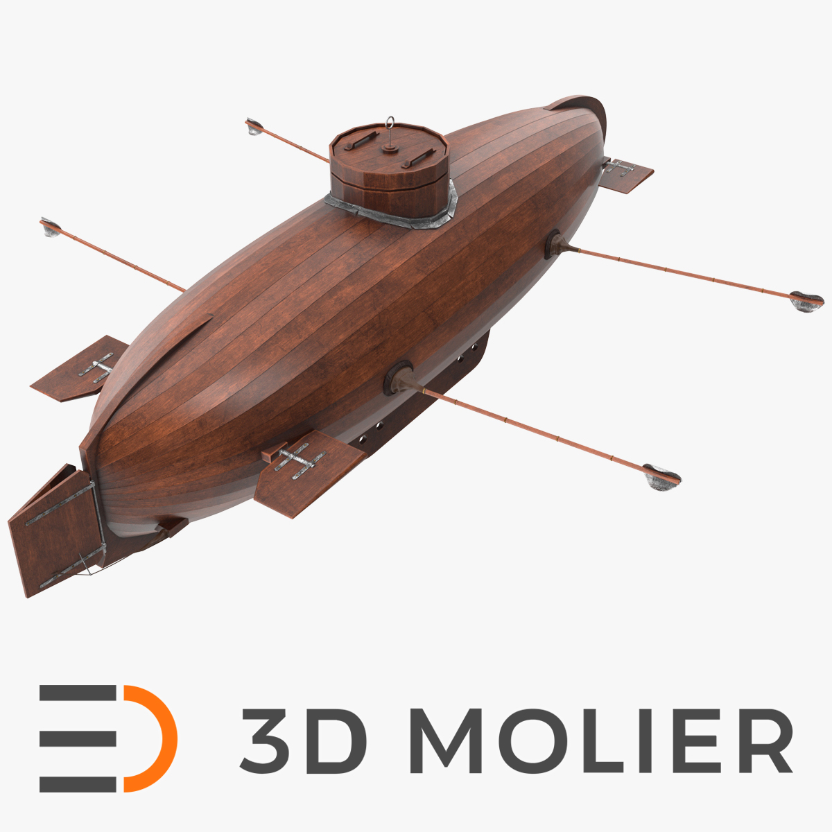 3D Realistic Model of Drebbel Submarine