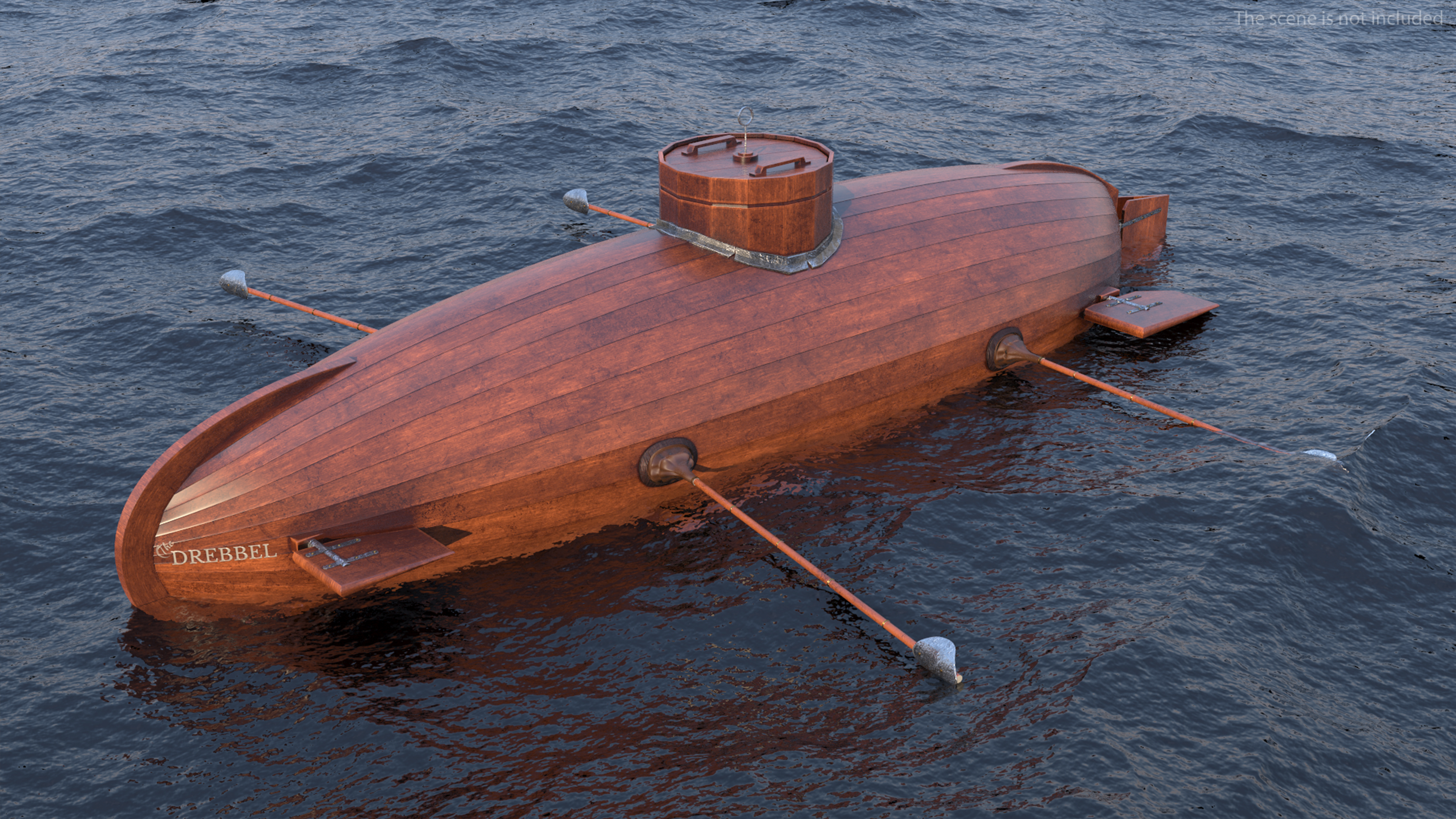 3D Realistic Model of Drebbel Submarine