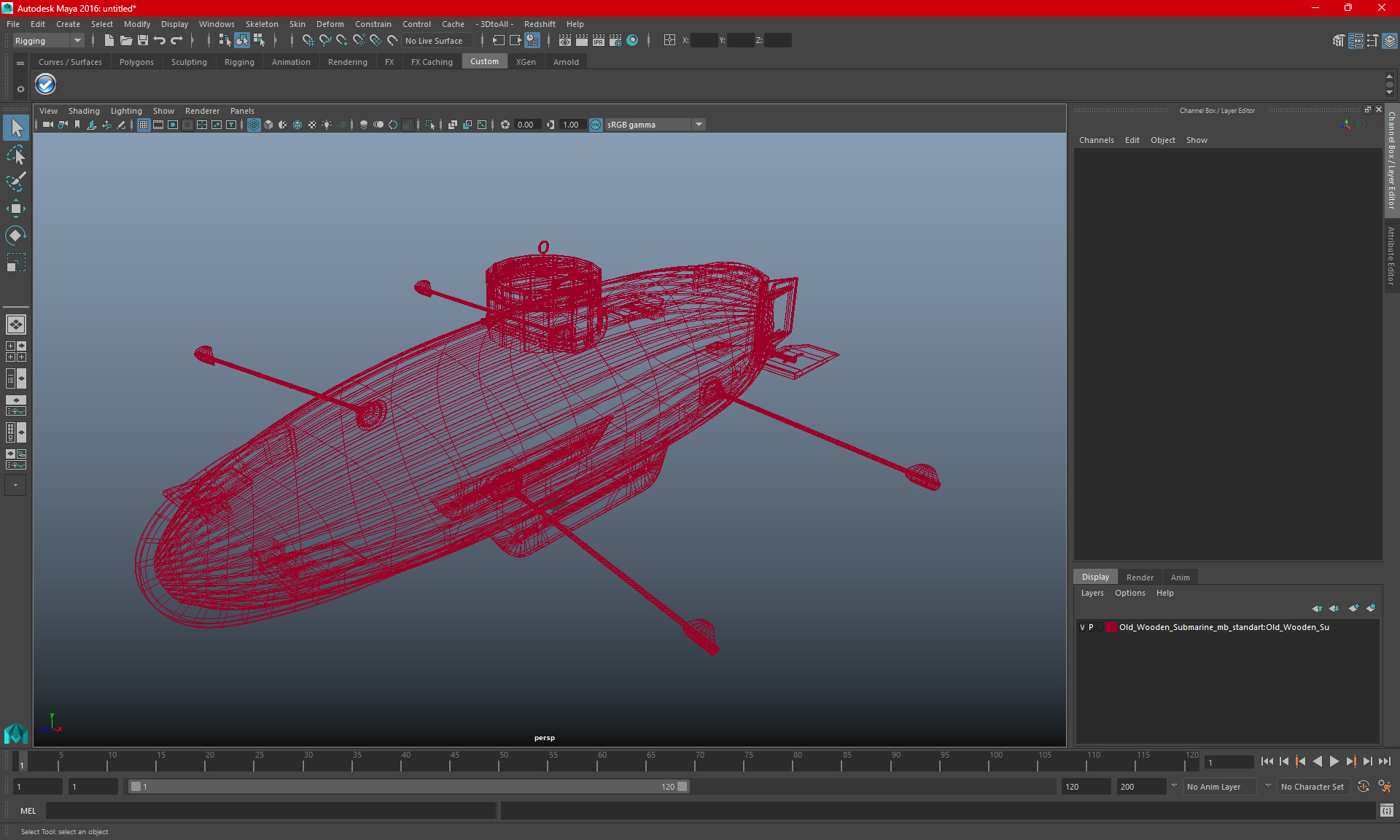 3D Realistic Model of Drebbel Submarine